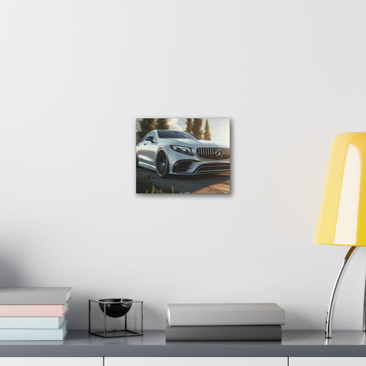 White Mercedes Canvas Canvas Printify 10" x 8" (Horizontal) 0.75''