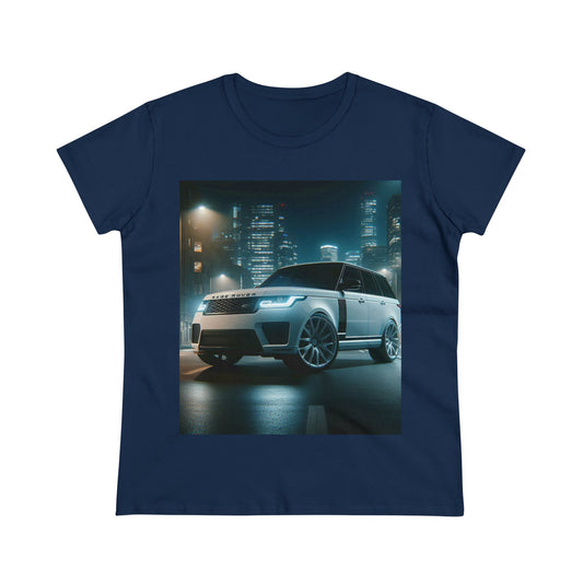 White Range Rover T-Shirt T-Shirt Printify Navy S