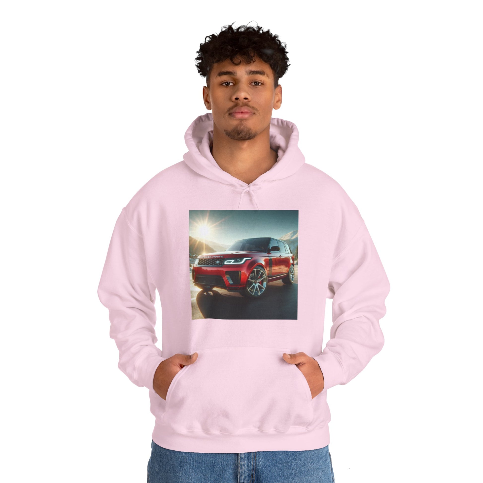 Red Range Rover Hoodie Hoodie Printify