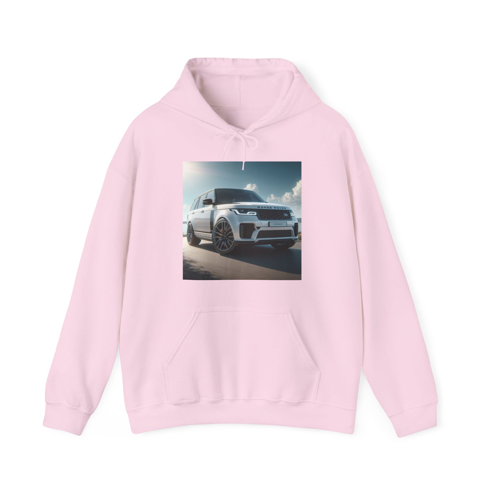 White Range Rover Hoodie Hoodie Printify Light Pink S