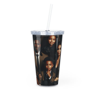 Family Portrait Tumbler with Straw Mug Printify 20oz Transparent