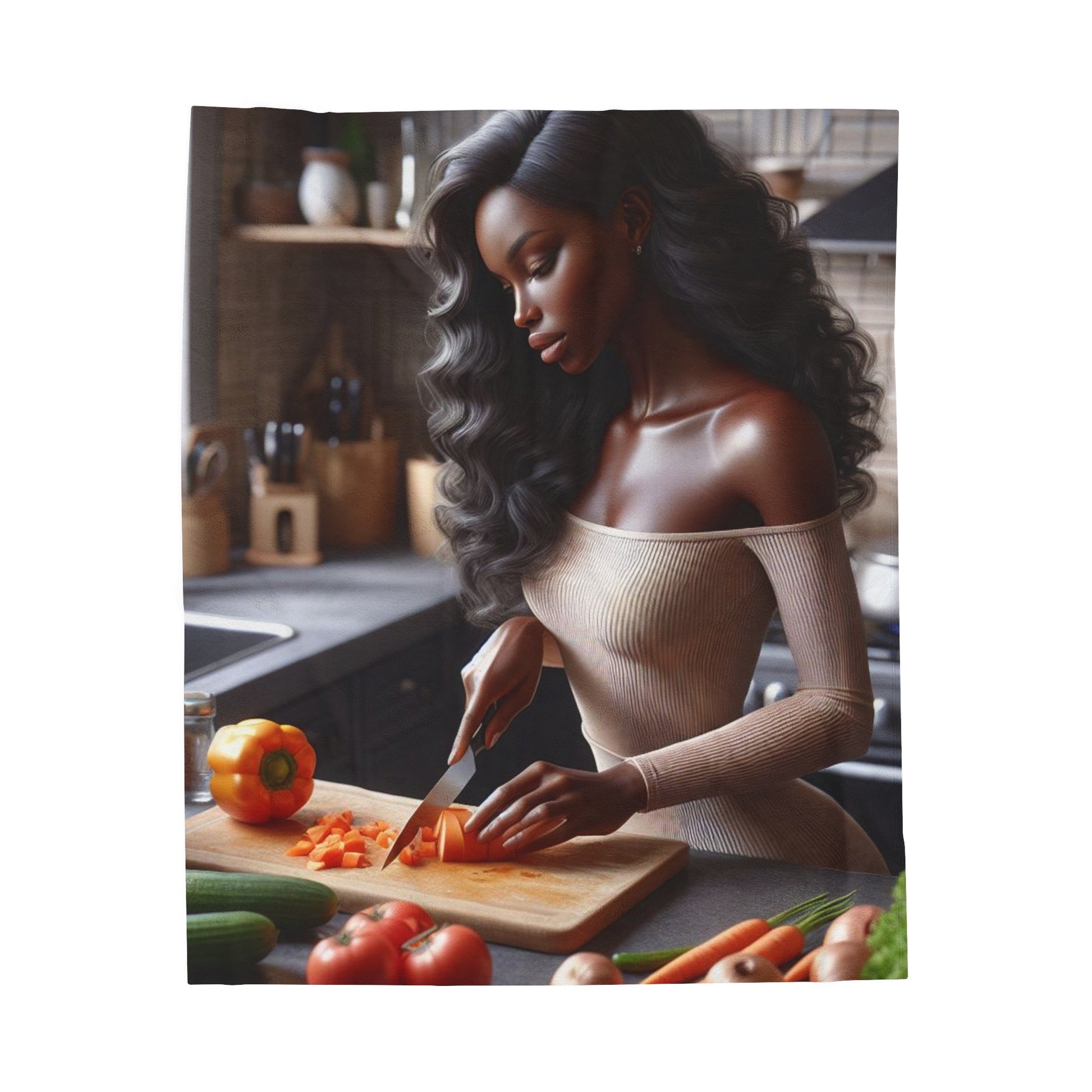 Dinner Time Plush Blanket All Over Prints Printify 50" × 60"