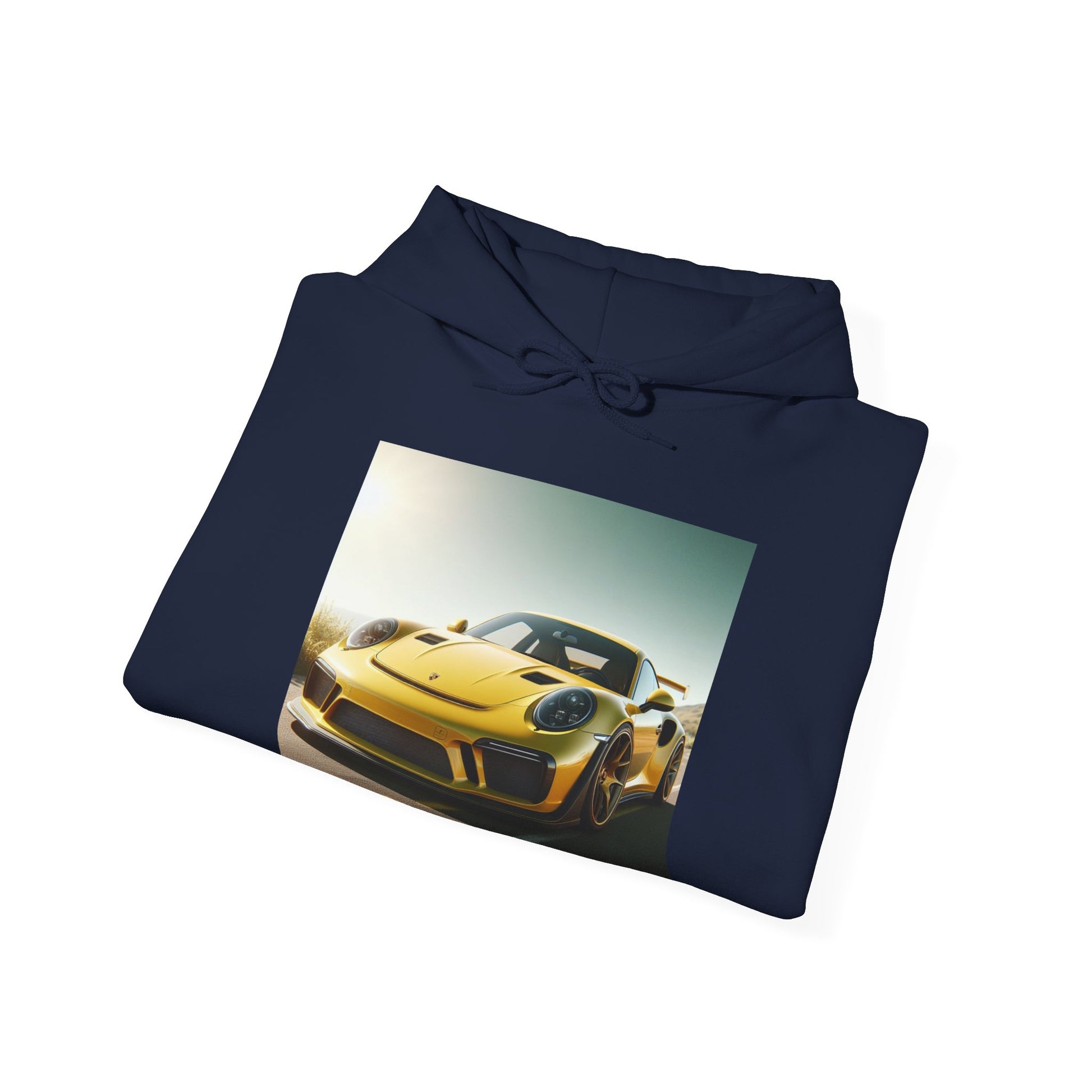 Yellow Porsche Hoodie Hoodie Printify