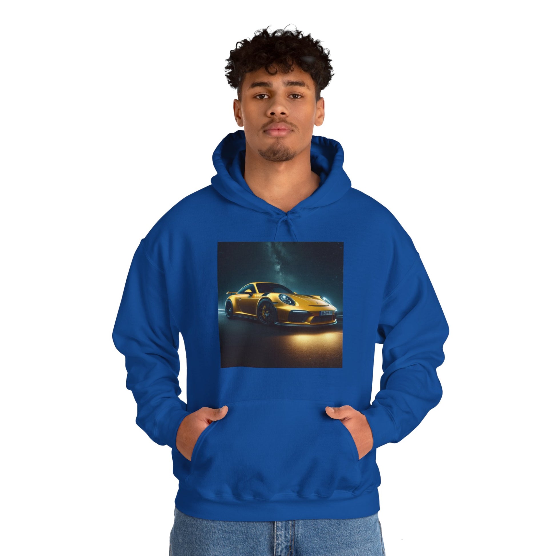 Yellow Porsche Hoodie Hoodie Printify