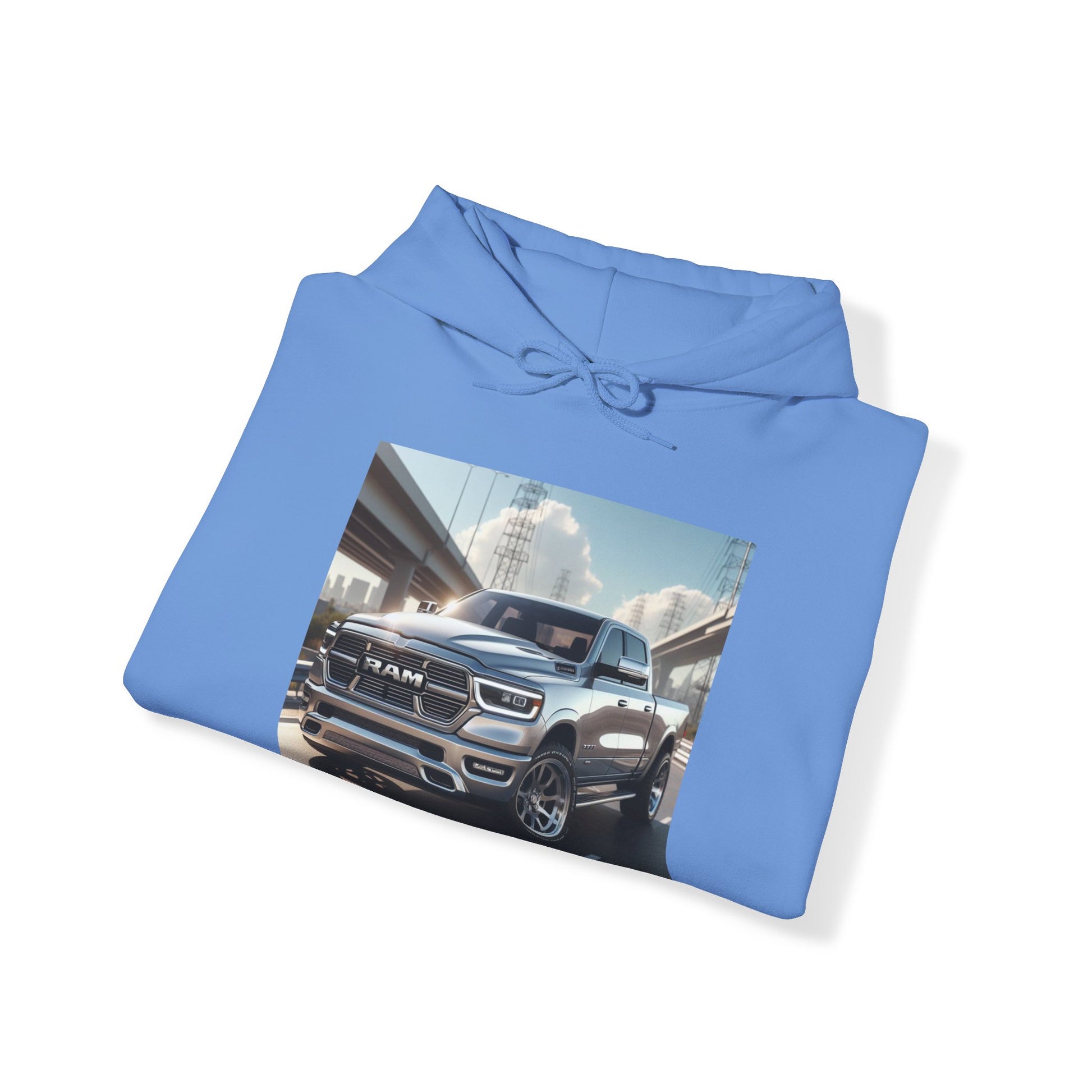 Silver Dodge Ram Hoodie Hoodie Printify