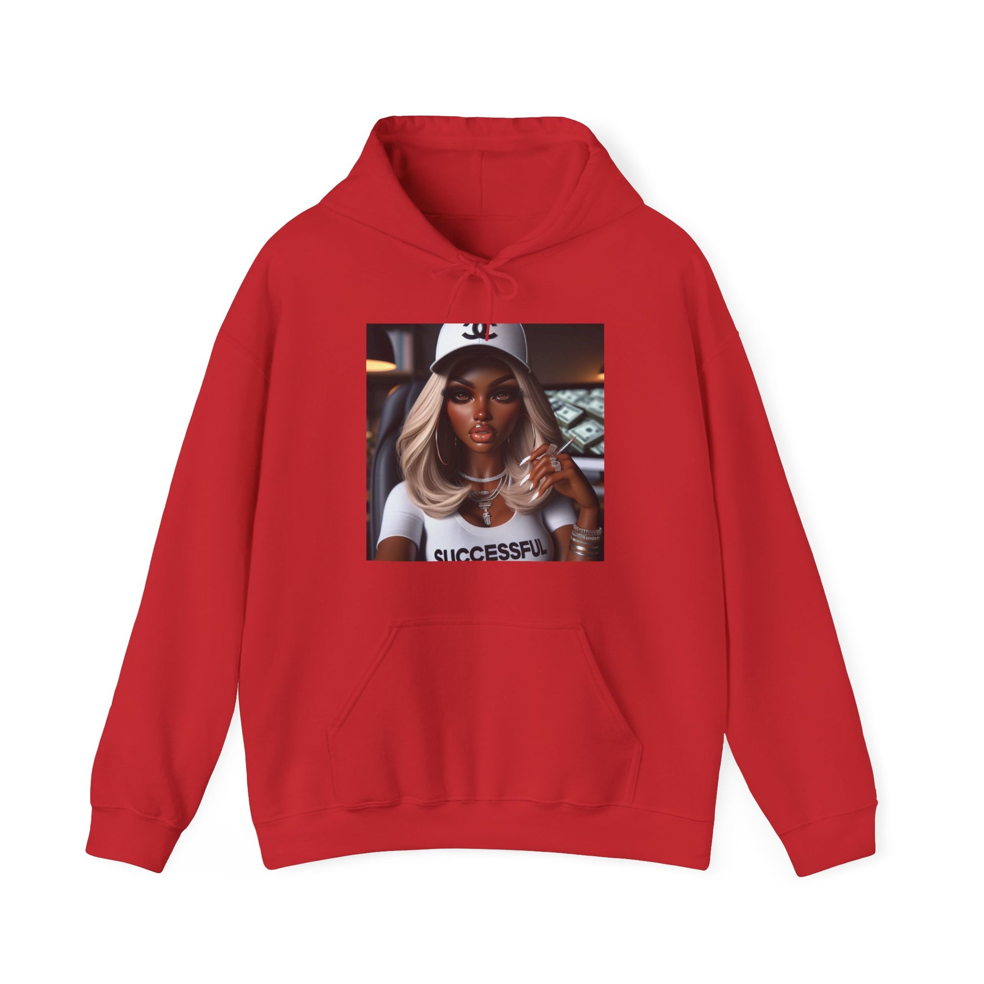 Big Money Hoodie Hoodie Printify Red S
