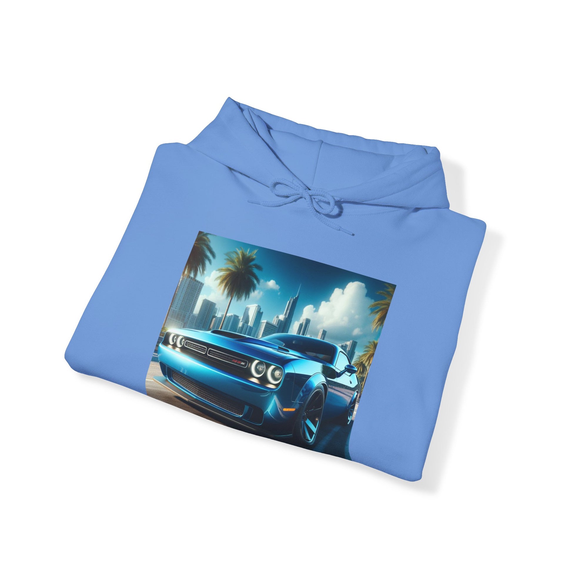Blue Challenger Hoodie Hoodie Printify