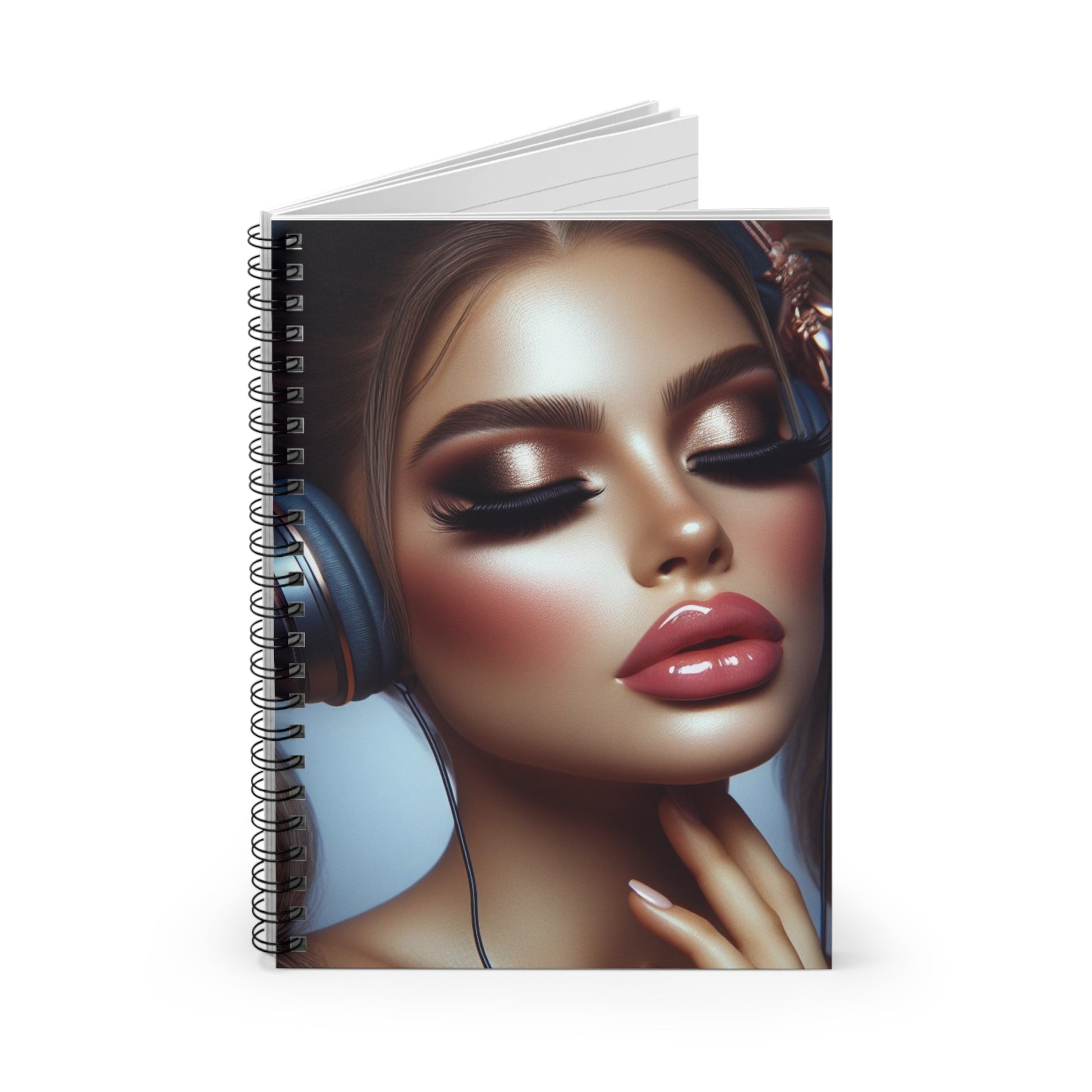 Music Vibes Spiral Notebook Paper products Printify