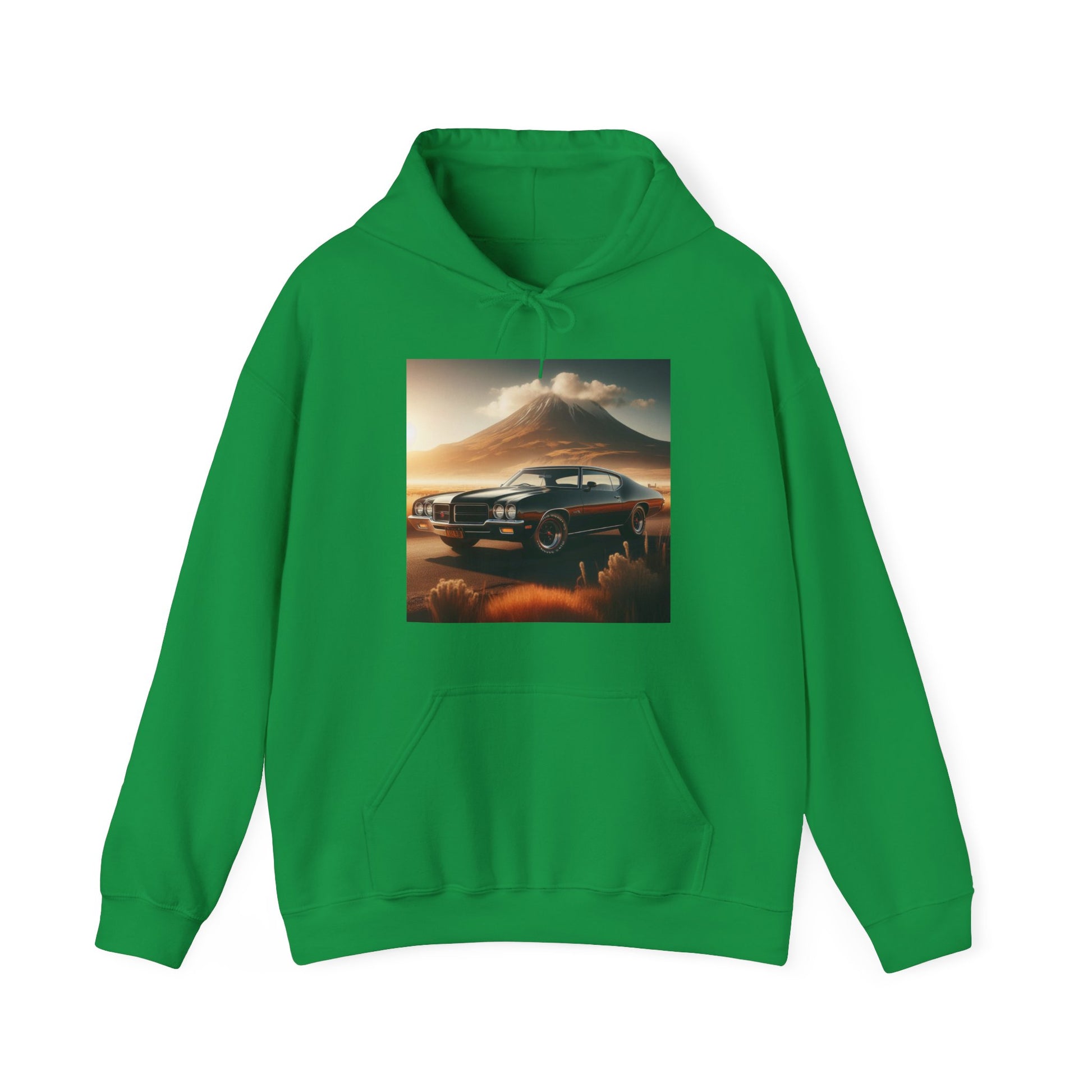 1972 Black Buick Gran Sport Hoodie Hoodie Printify Irish Green S