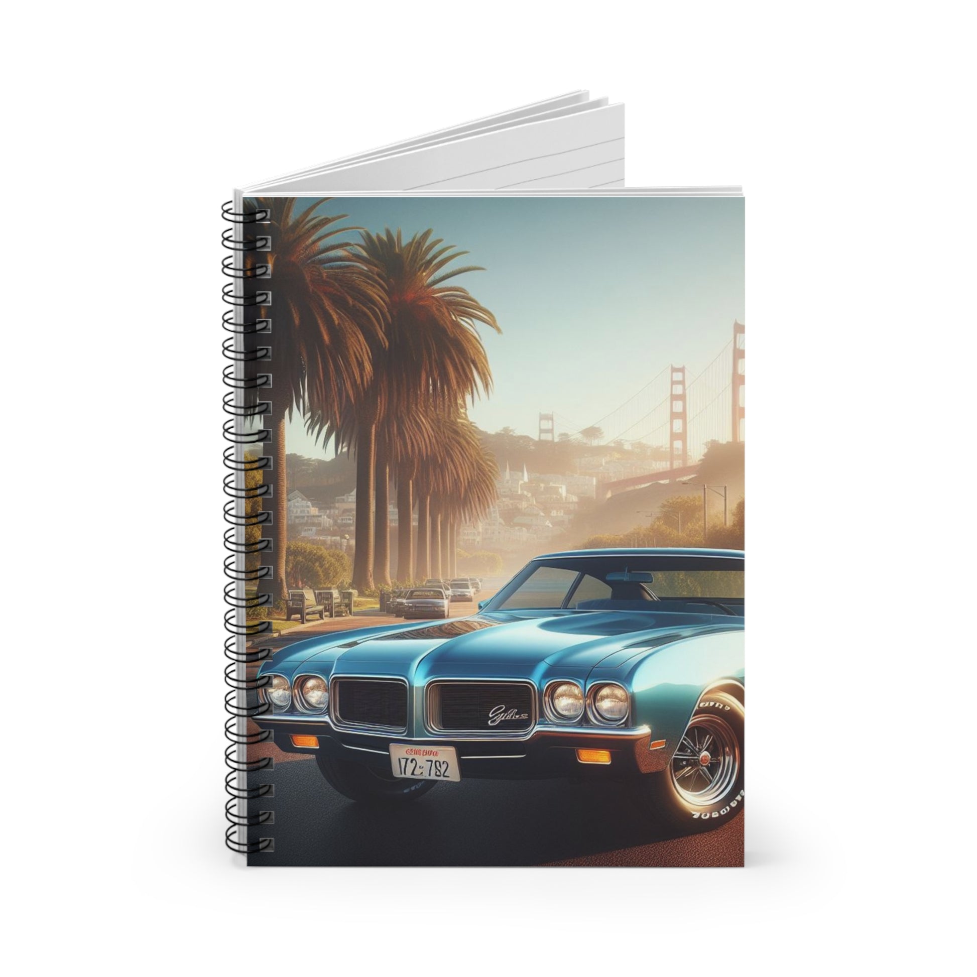 1972 Blue Buick Gran Sport Spiral Notebook Paper products Printify
