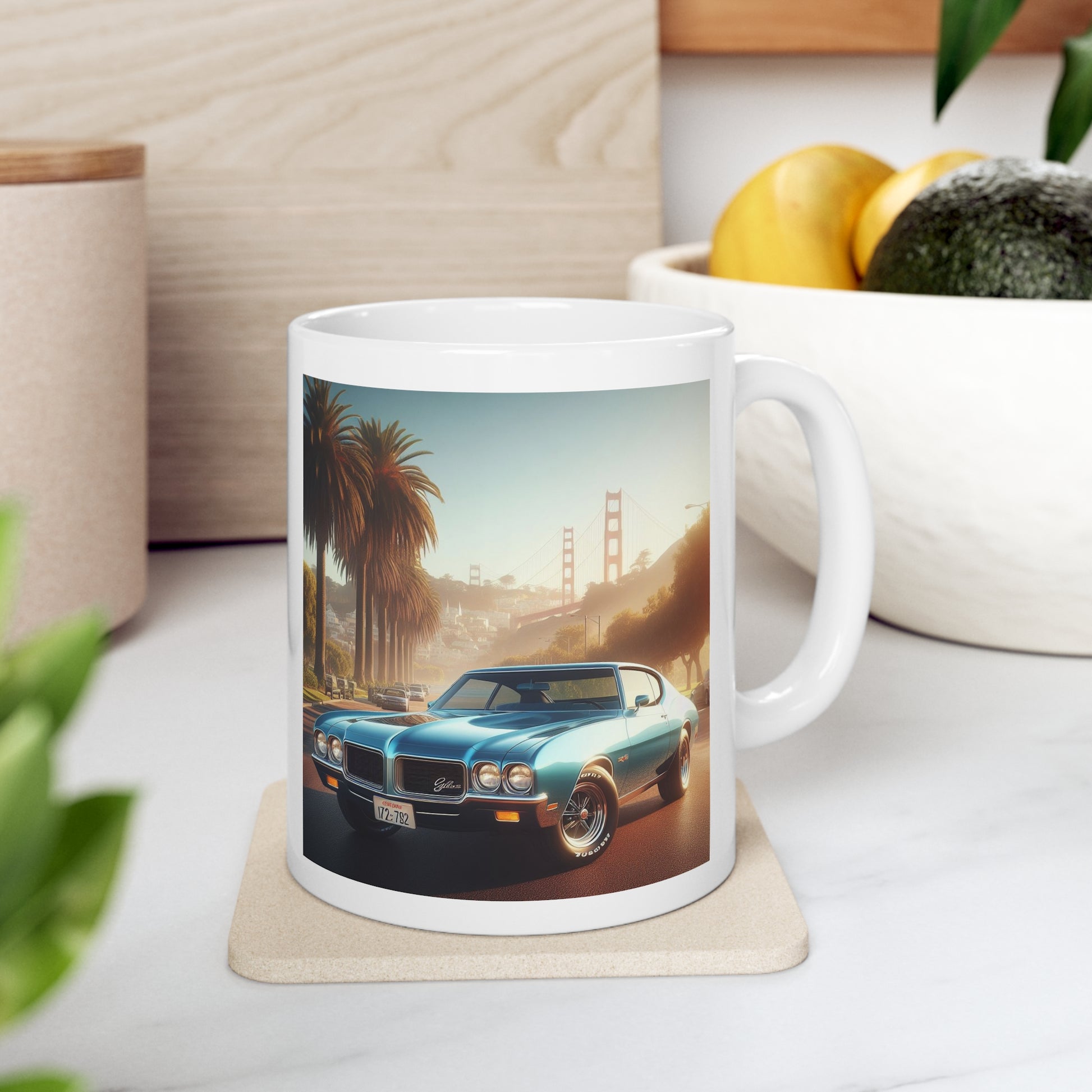 1972 Blue Buick Gran Sport Mug Mug Printify
