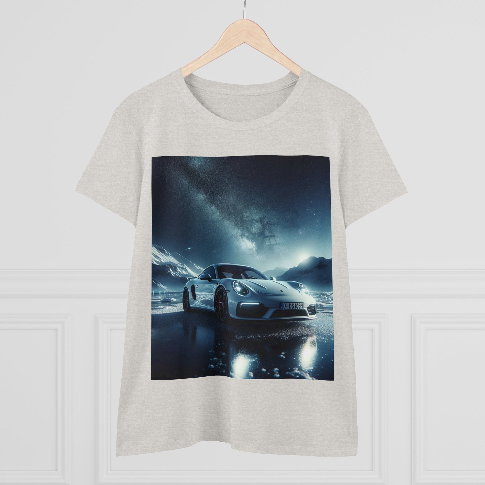 White Porsche T-Shirt T-Shirt Printify