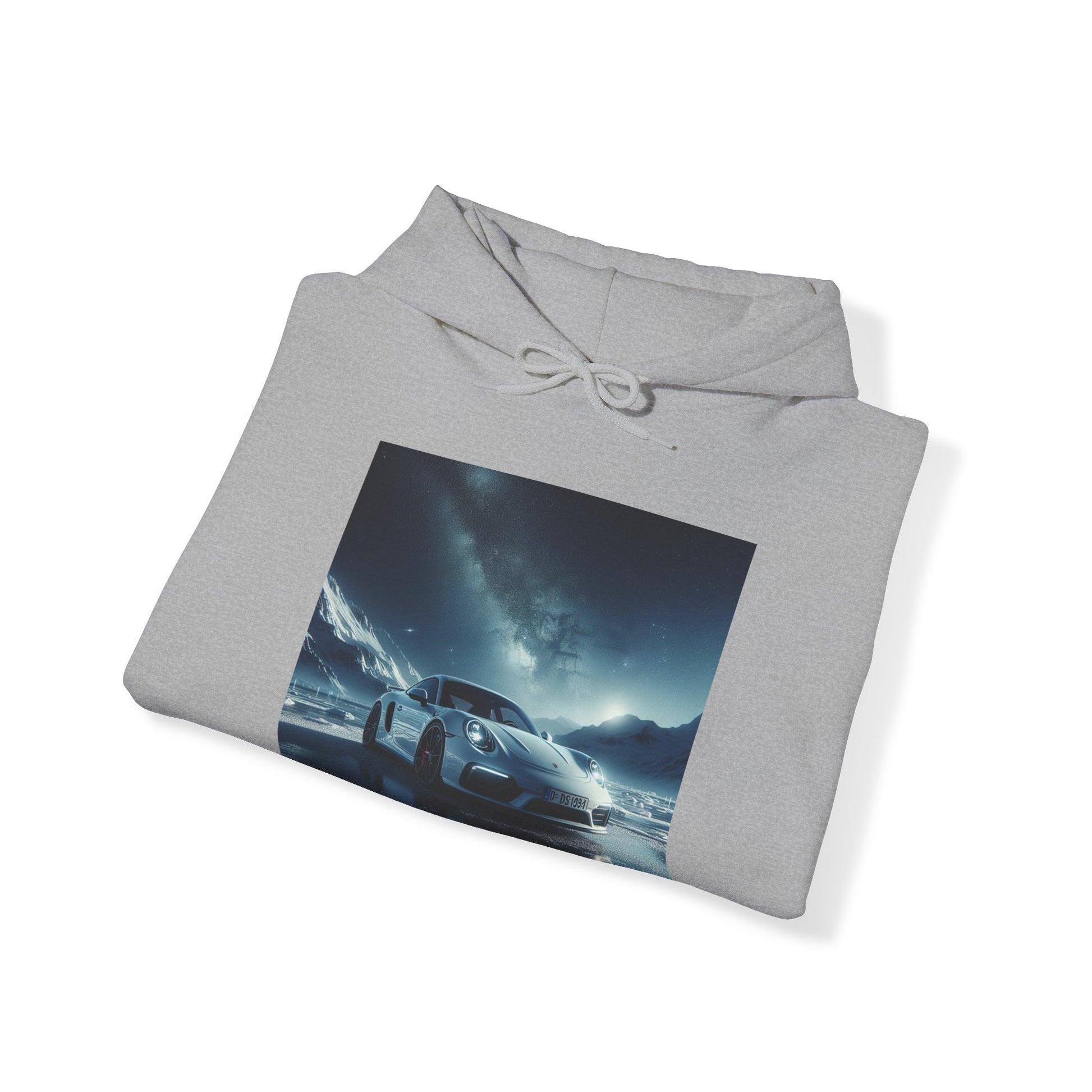 White Porsche Hoodie Hoodie Printify