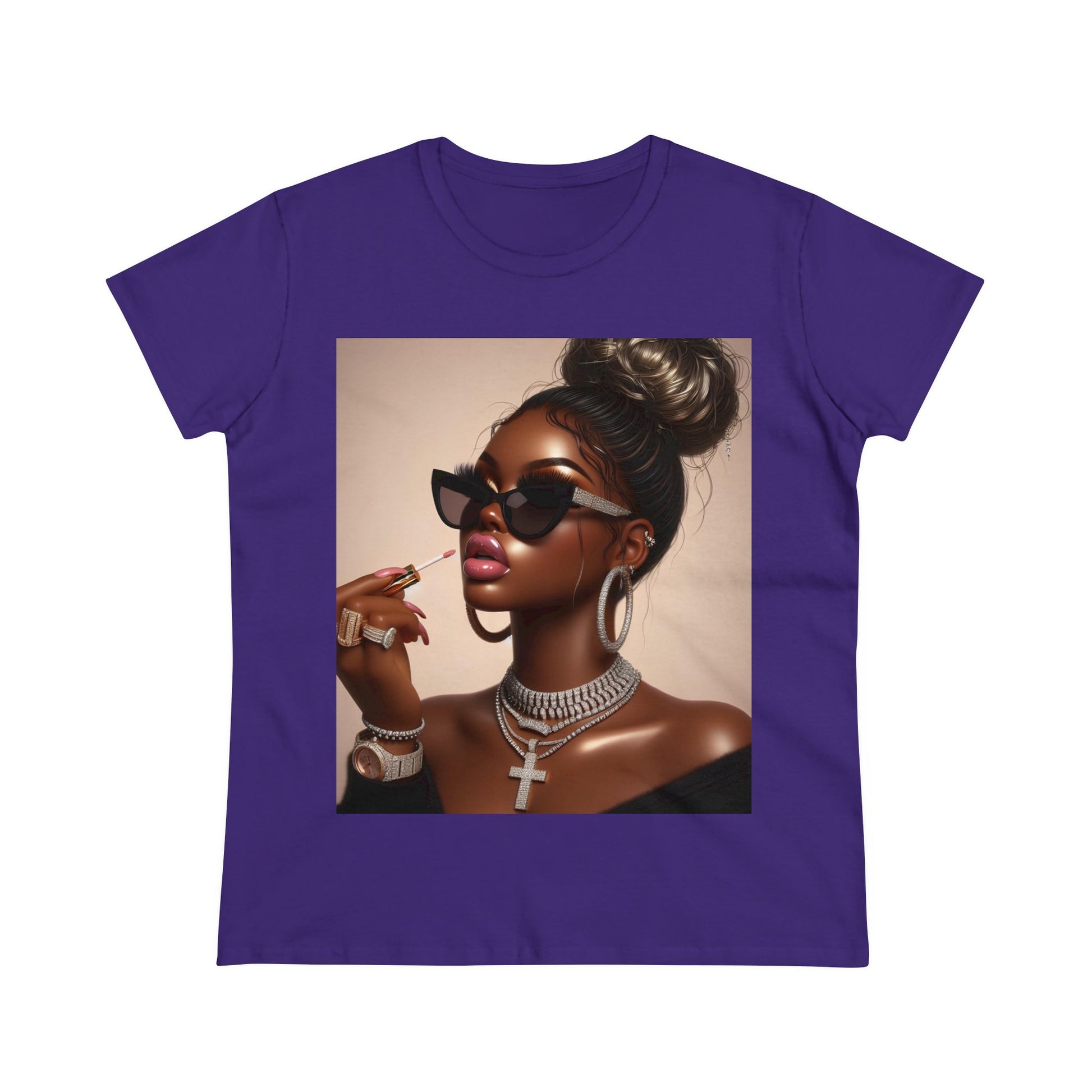 My Lip Gloss is Poppin T-Shirt T-Shirt Printify Purple S