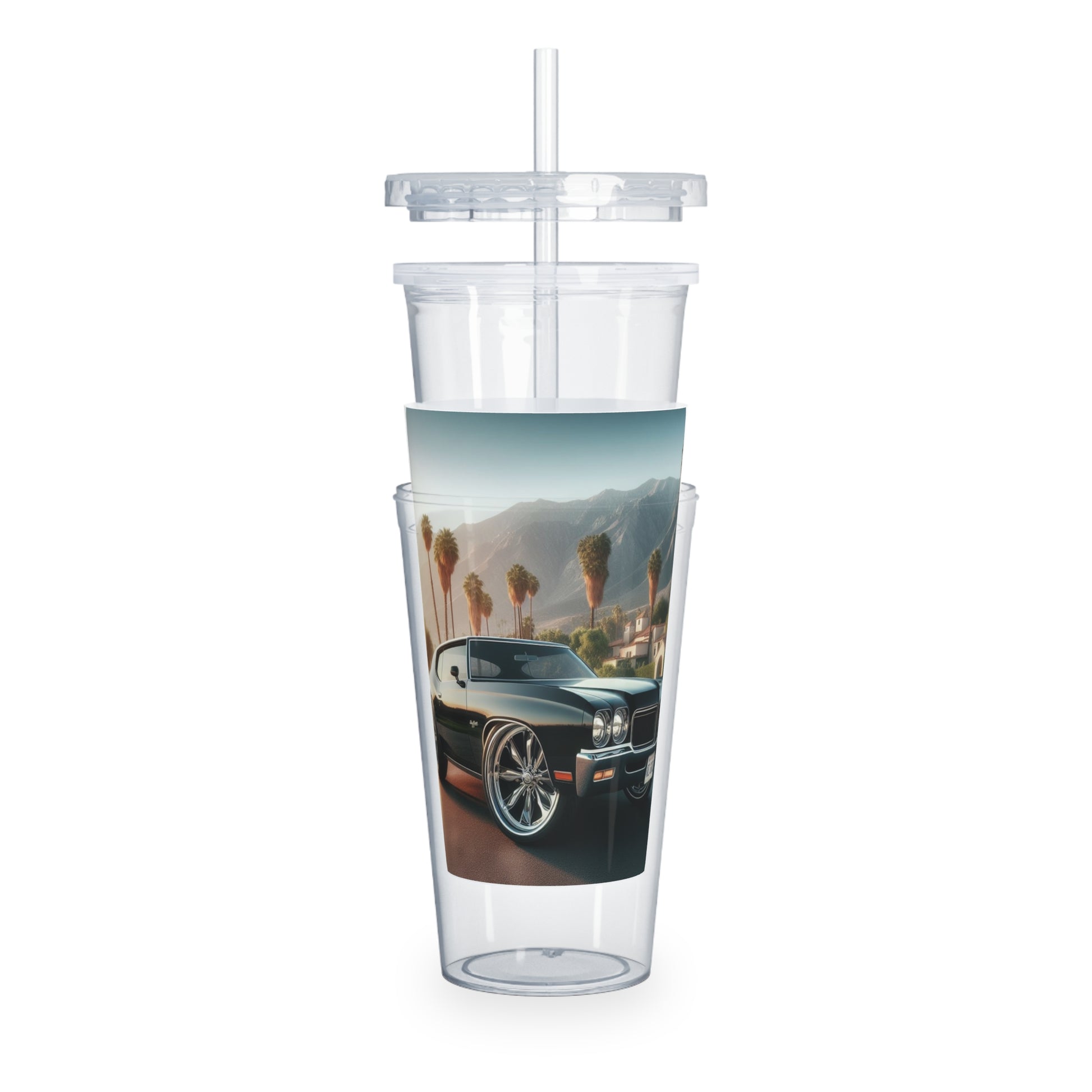1972 Black Buick Gran Sport Tumbler with Straw Mug Printify