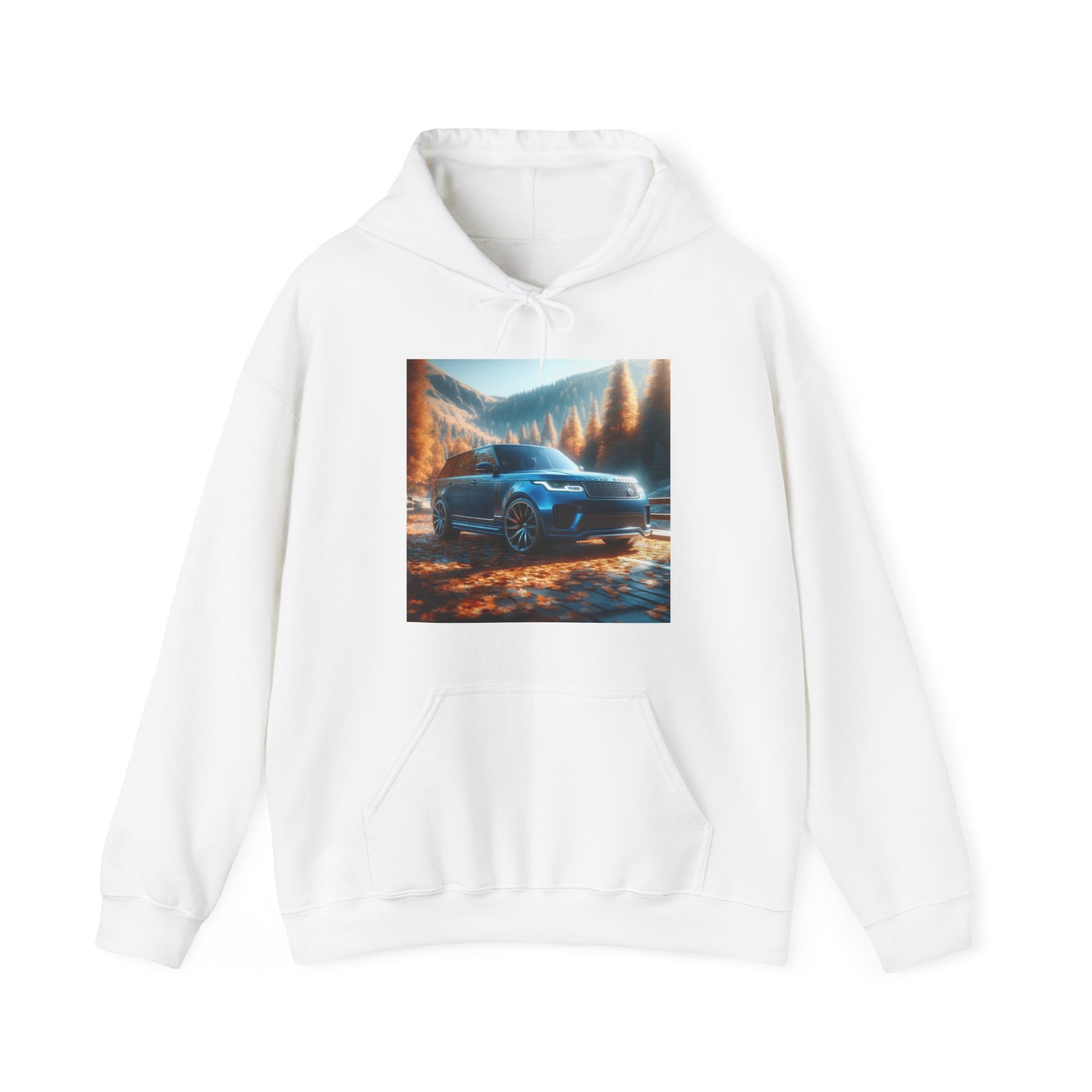 Blue Range Rover Hoodie Hoodie Printify White S