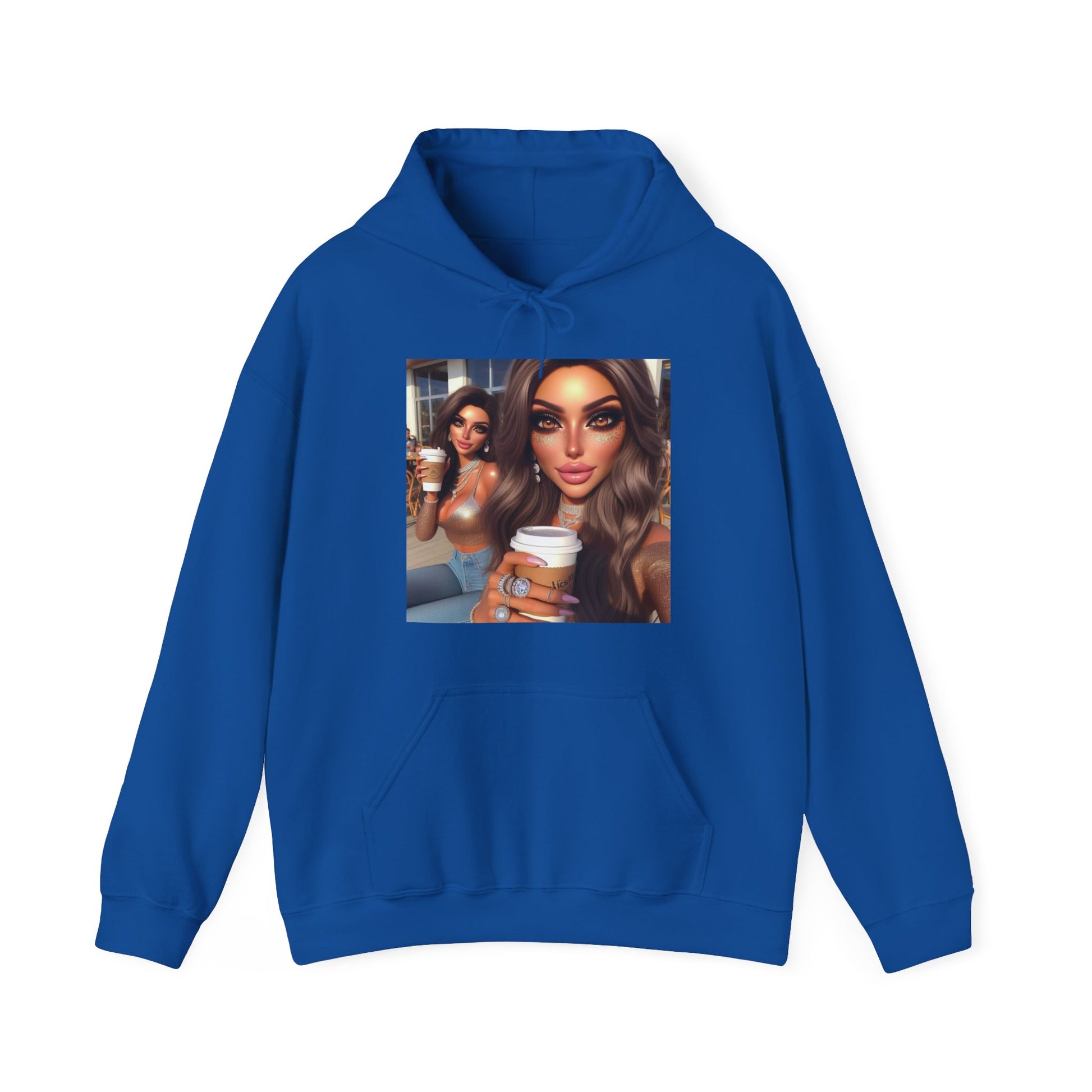 Coffee Baddies Hoodie Hoodie Printify Royal S