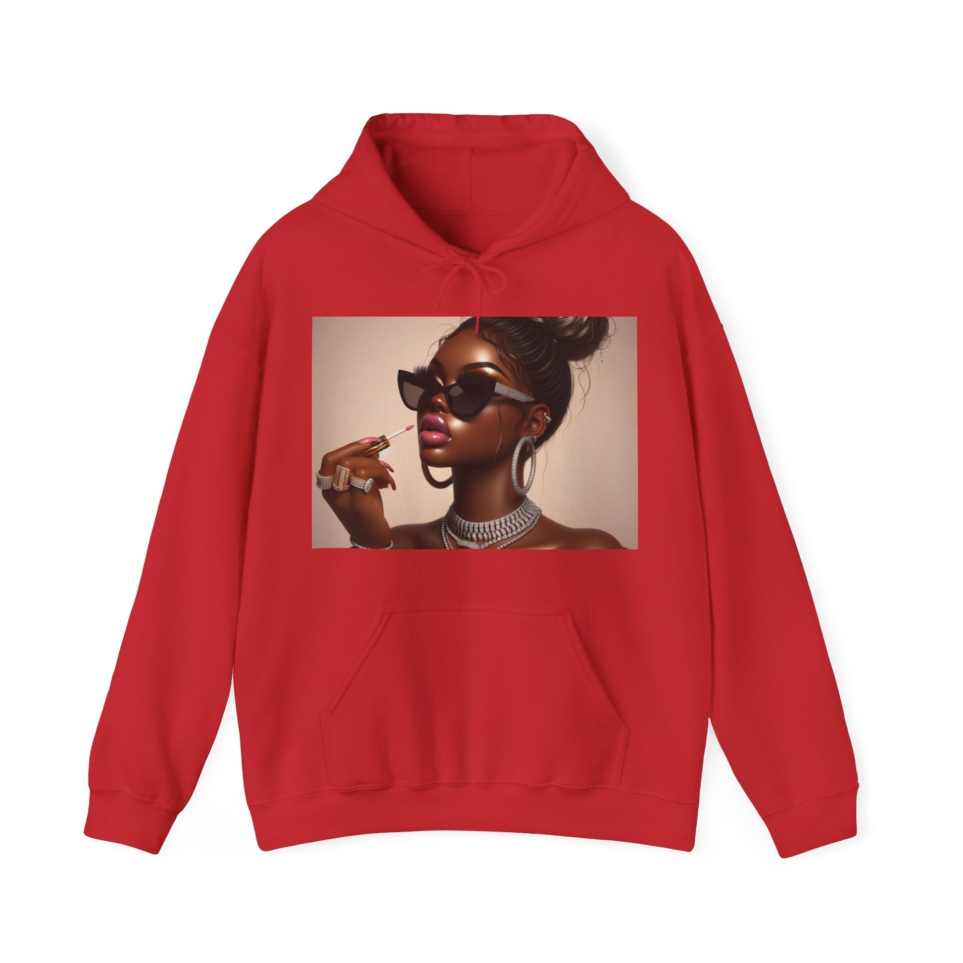 My Lip Gloss is Poppin Hoodie Hoodie Printify Red S