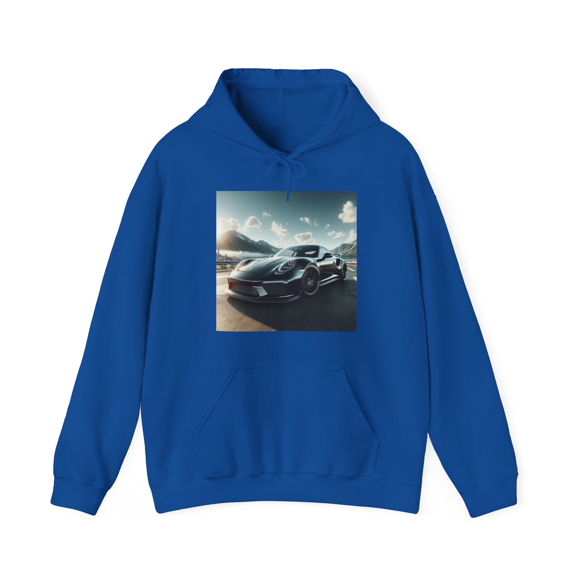 Black Porsche Hoodie Hoodie Printify Royal S