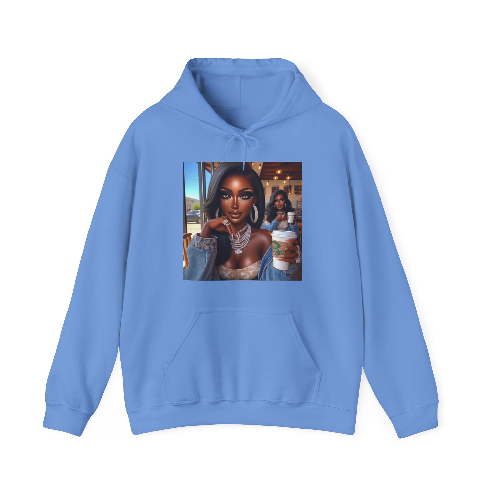 Coffee Baddies Hoodie Hoodie Printify Carolina Blue S