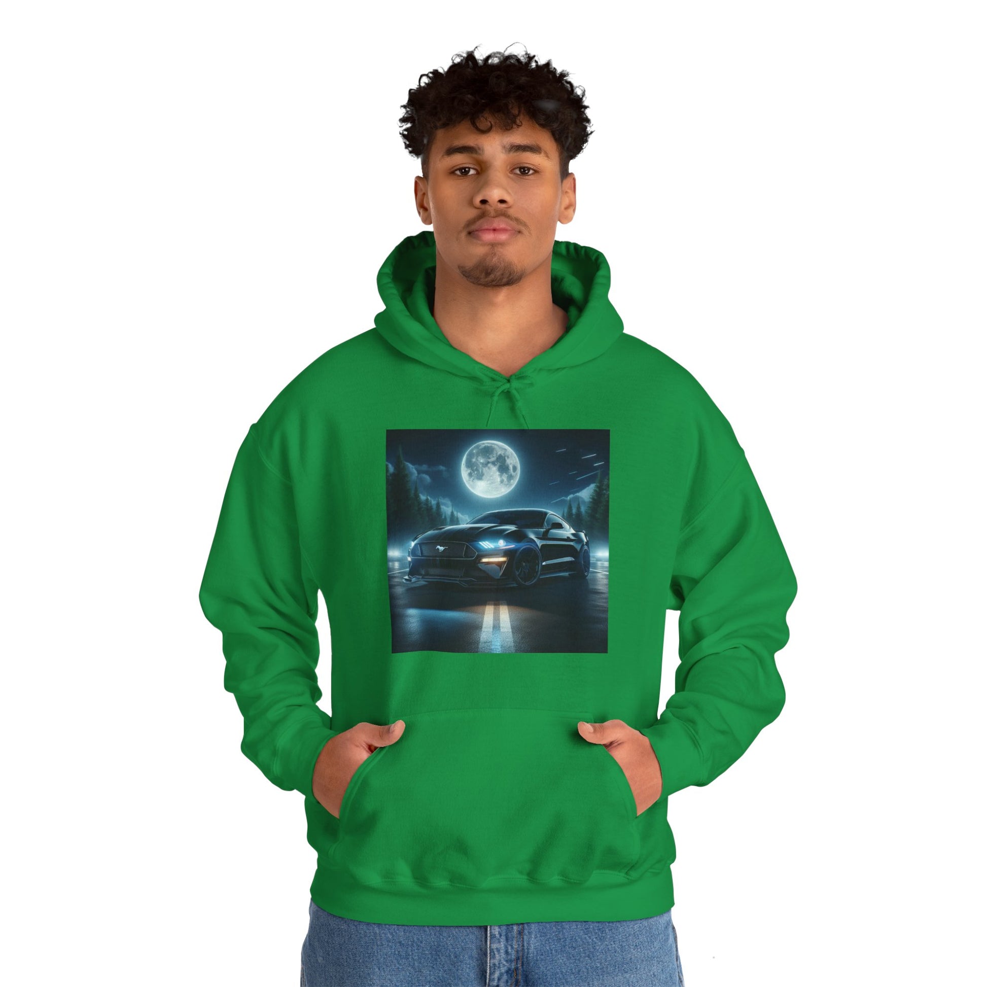 Black Mustang Hoodie Hoodie Printify
