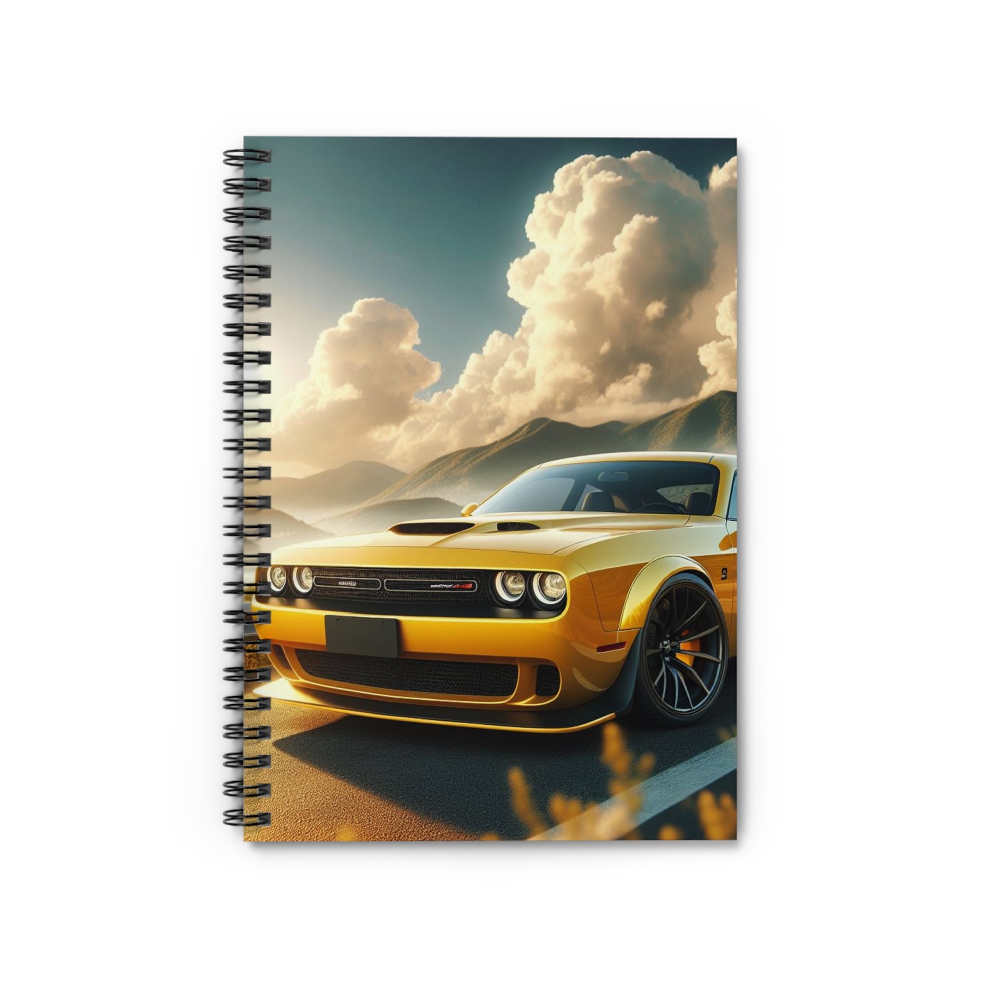 Yellow Challenger Spiral Notebook Paper products Printify One Size