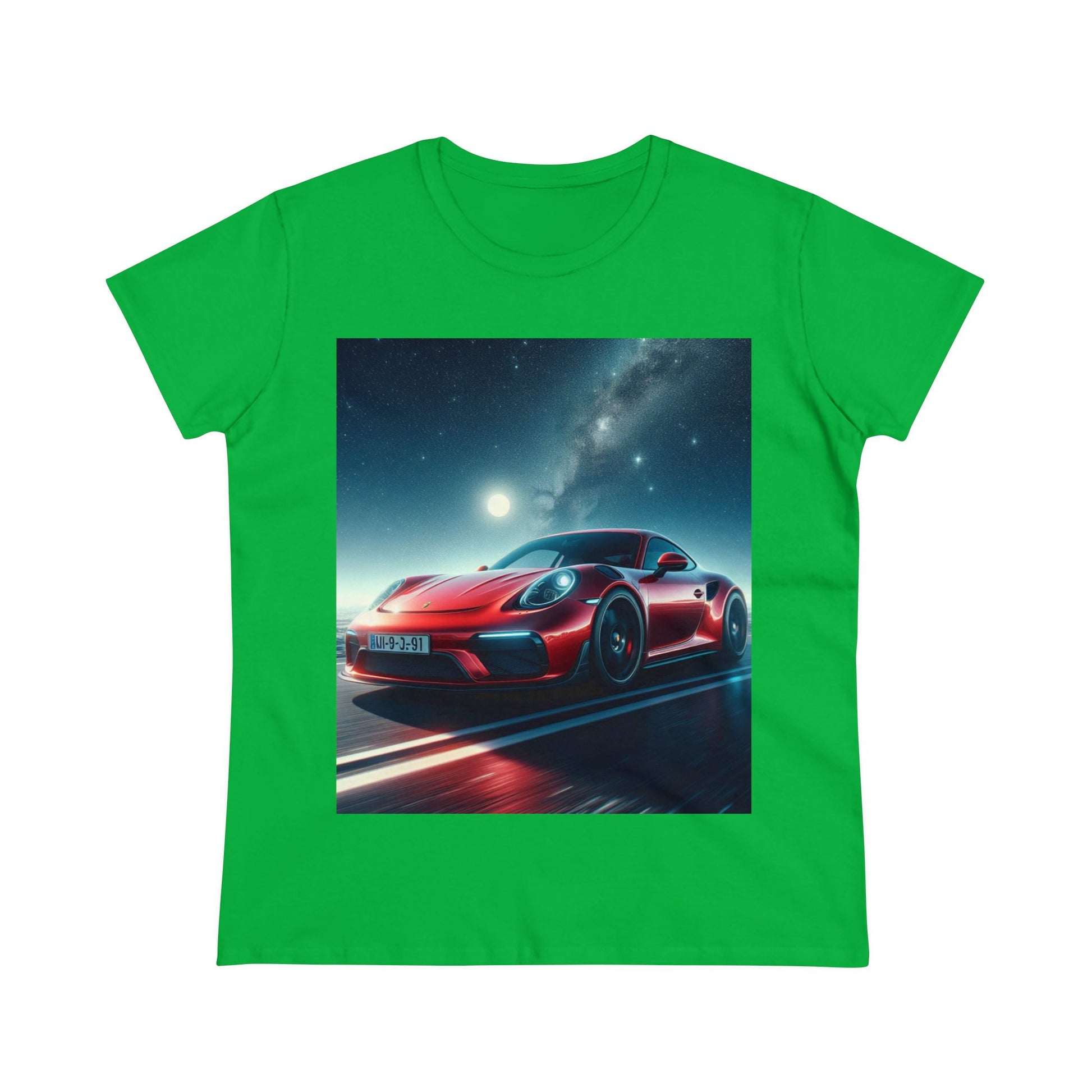 Red Porsche T-Shirt T-Shirt Printify Irish Green S