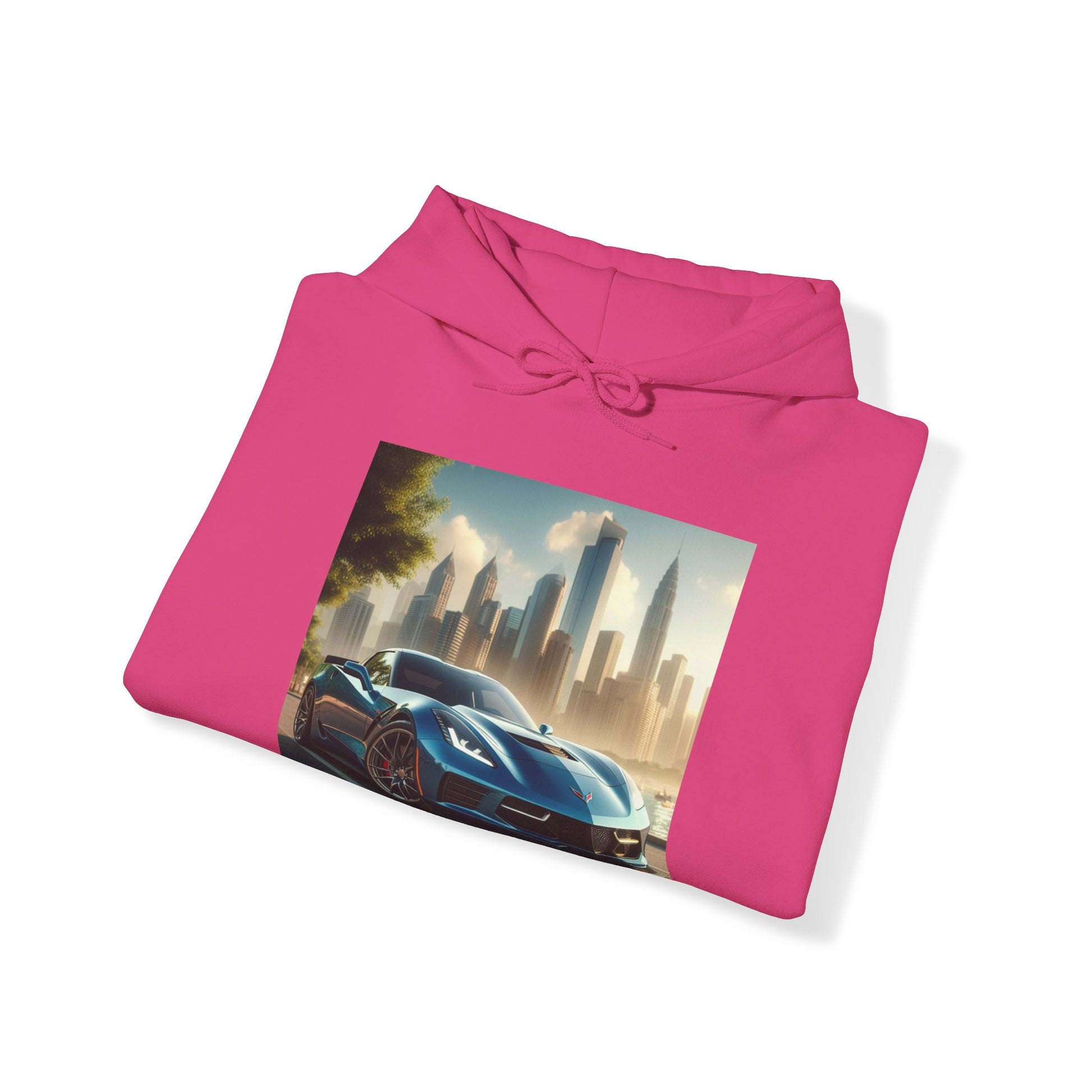 Blue Corvette Hoodie Hoodie Printify