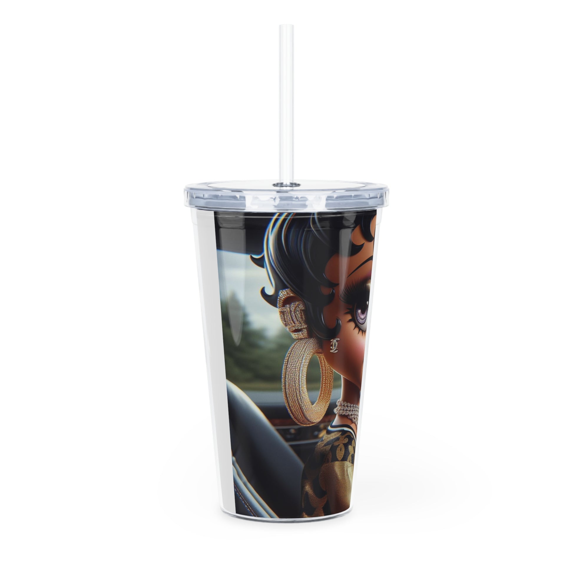 Betty Beauty Tumbler with Straw Mug Printify