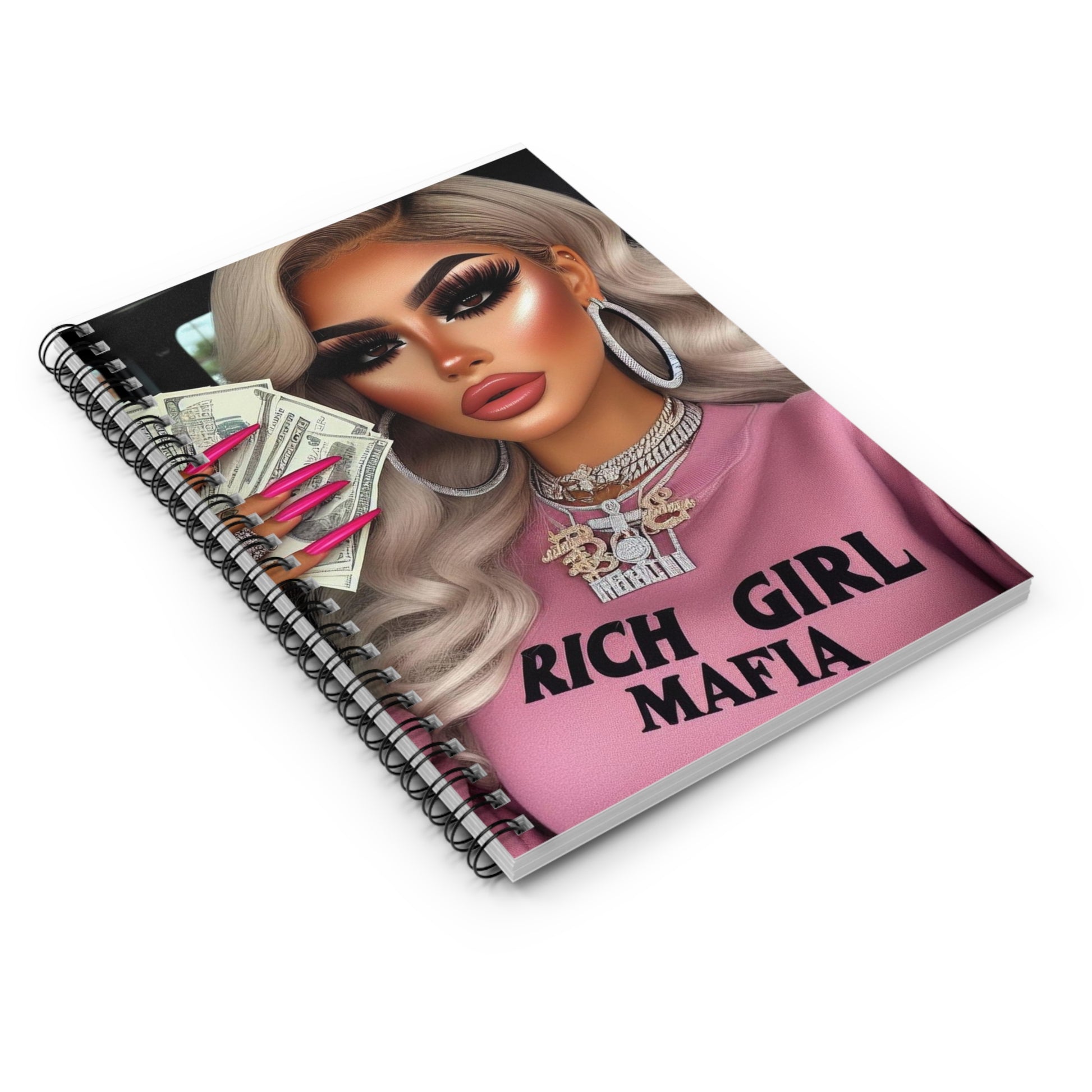 Rich Girl Mafia Spiral Notebook Paper products Printify
