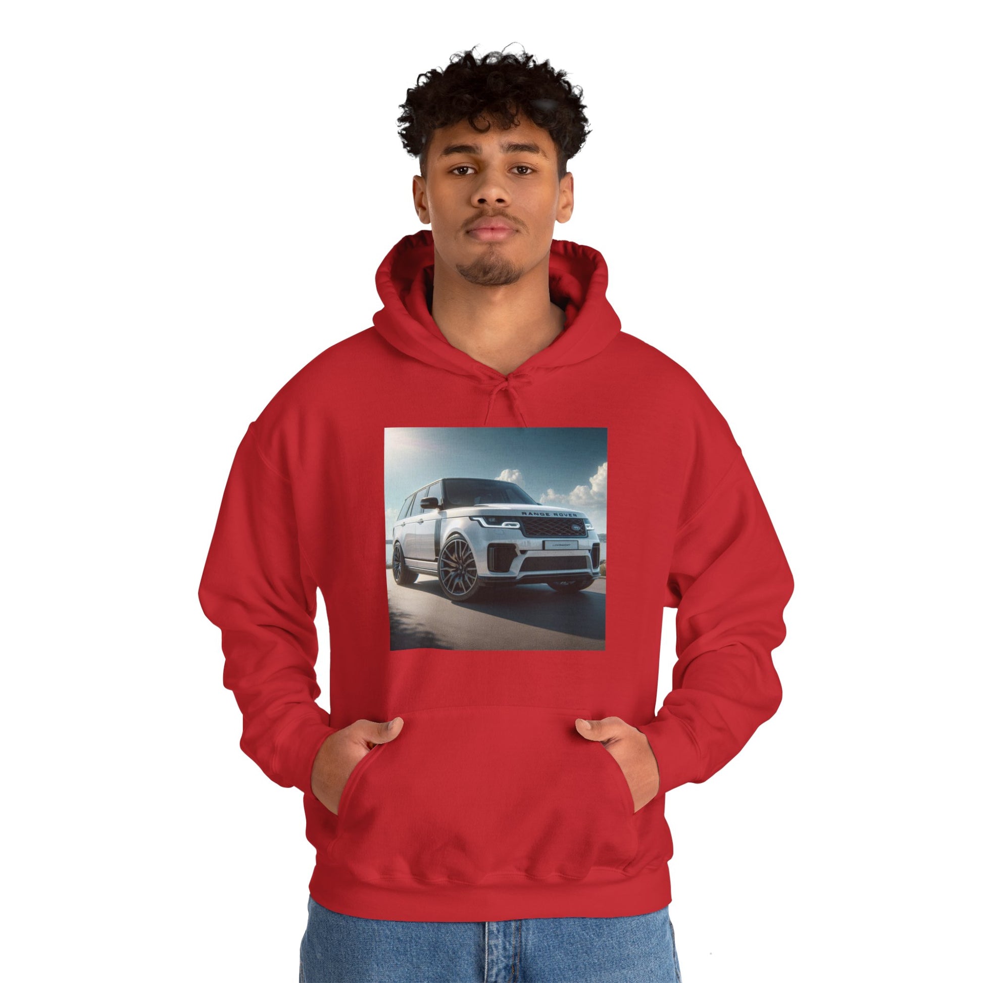 White Range Rover Hoodie Hoodie Printify