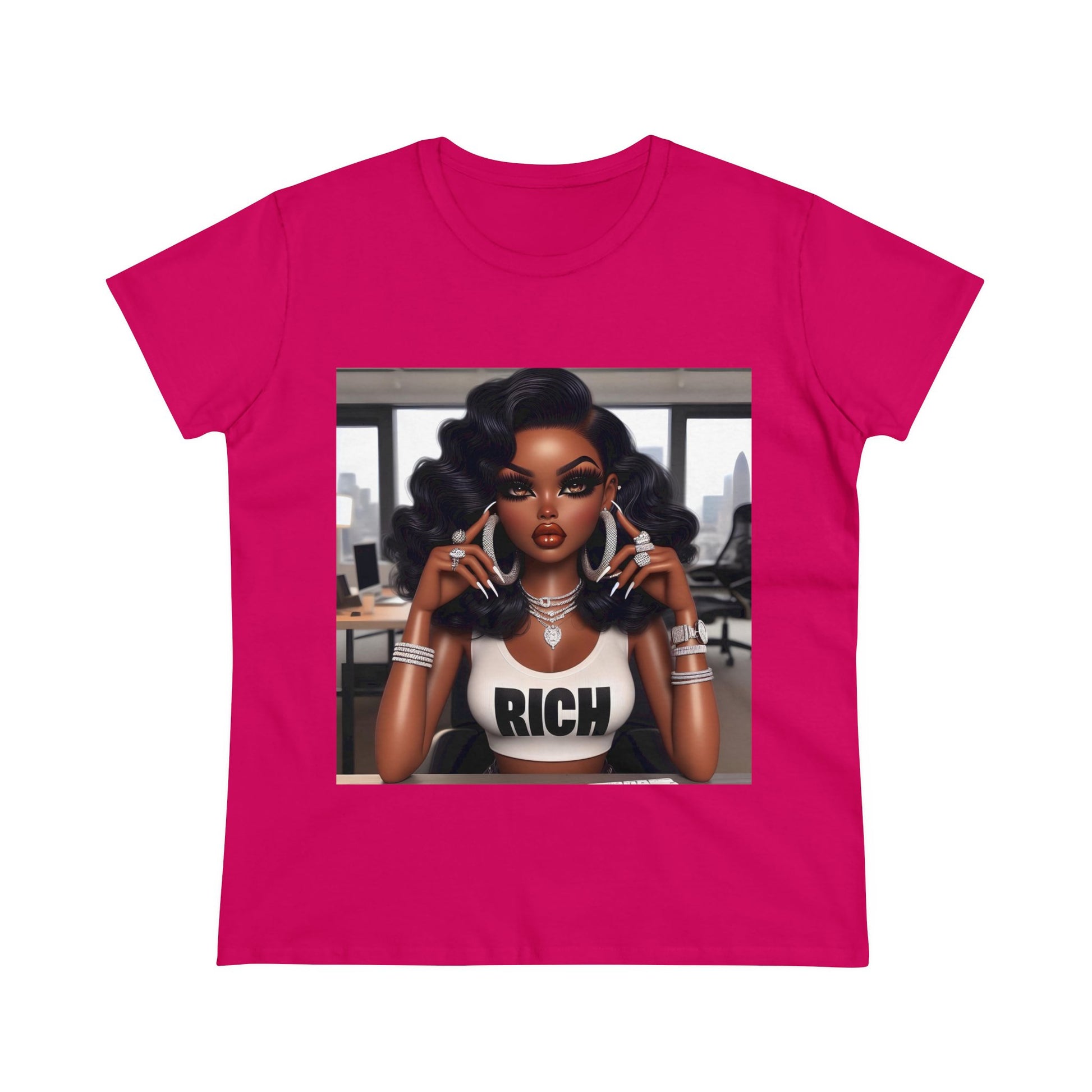 Rich Girl T-Shirt T-Shirt Printify Heliconia S