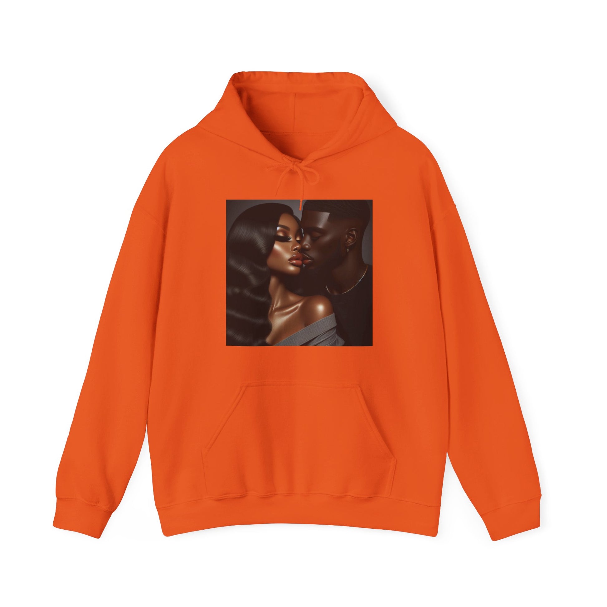 Kiss Me Hoodie Hoodie Printify Orange S