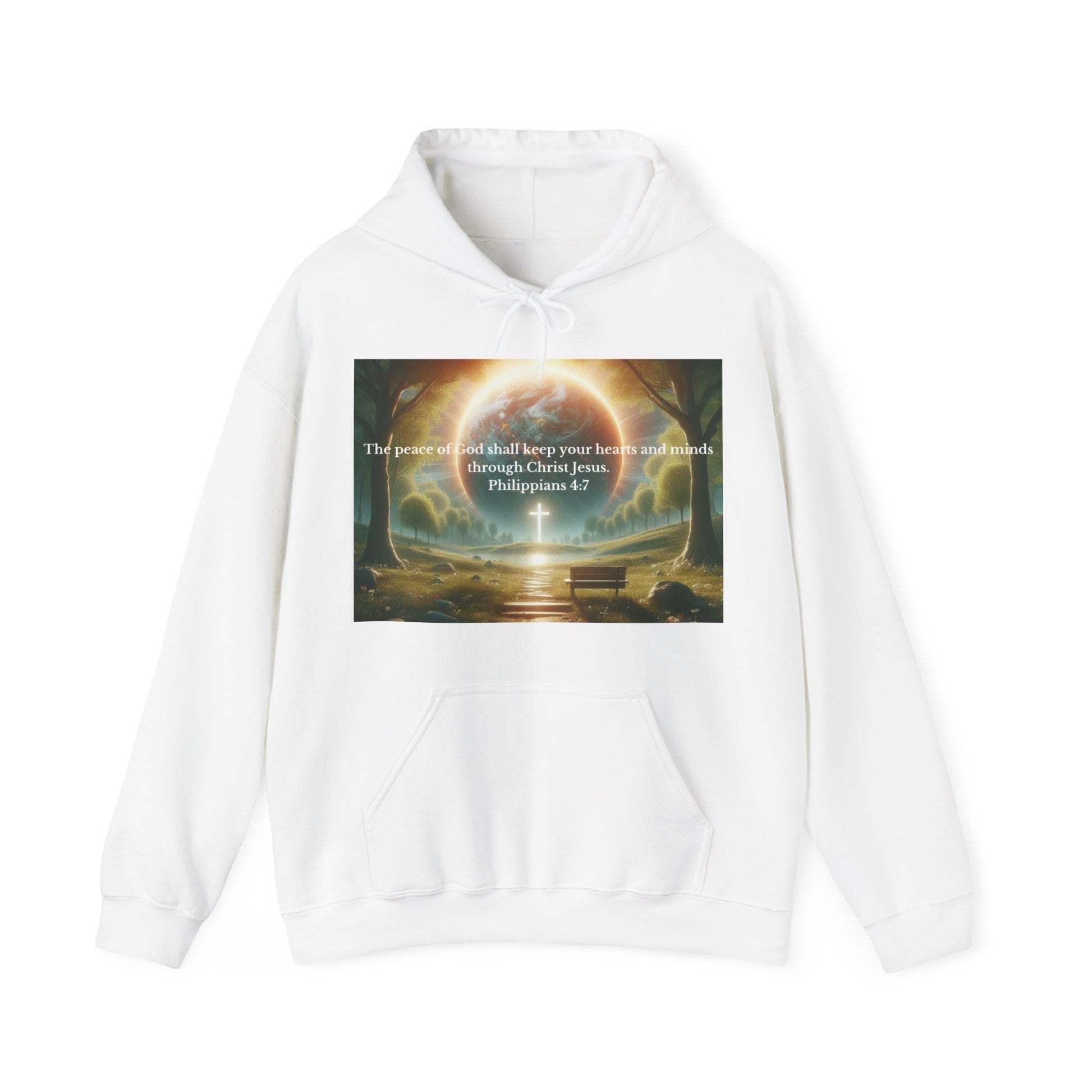 Philippians 4:7 Hoodie Hoodie Printify White S