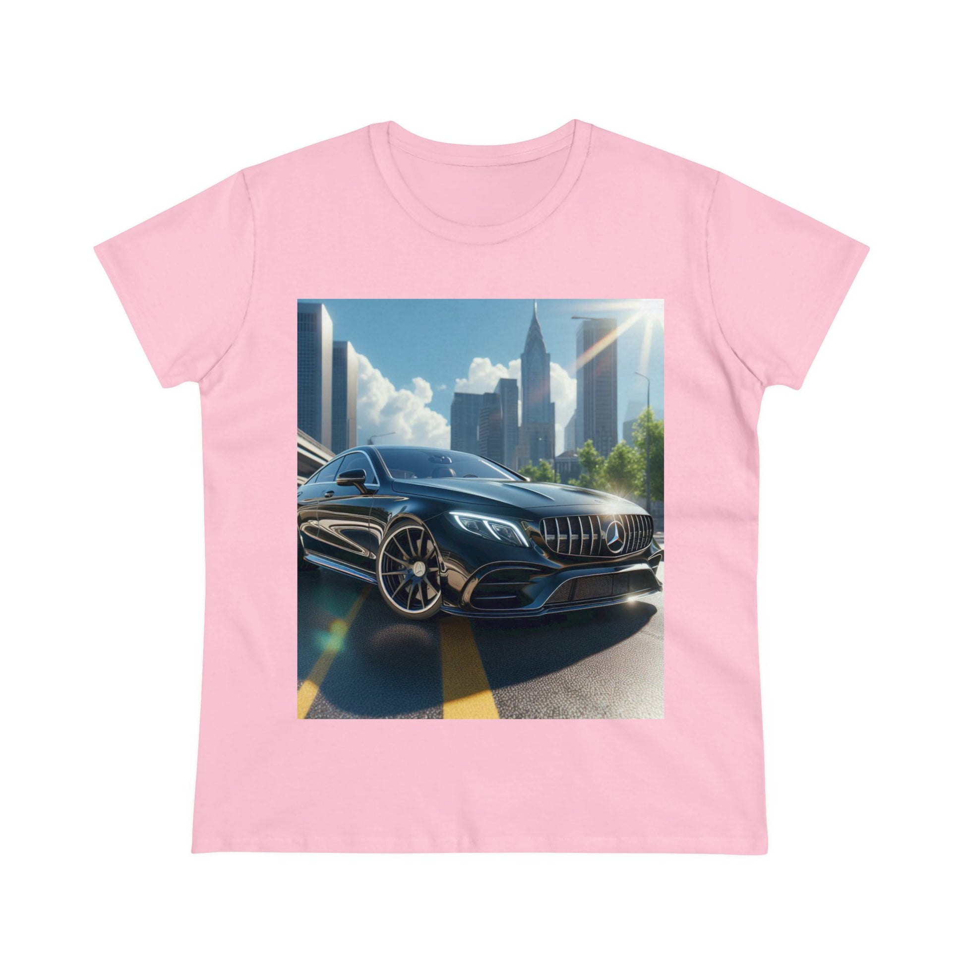 Black Mercedes T-Shirt T-Shirt Printify Light Pink S