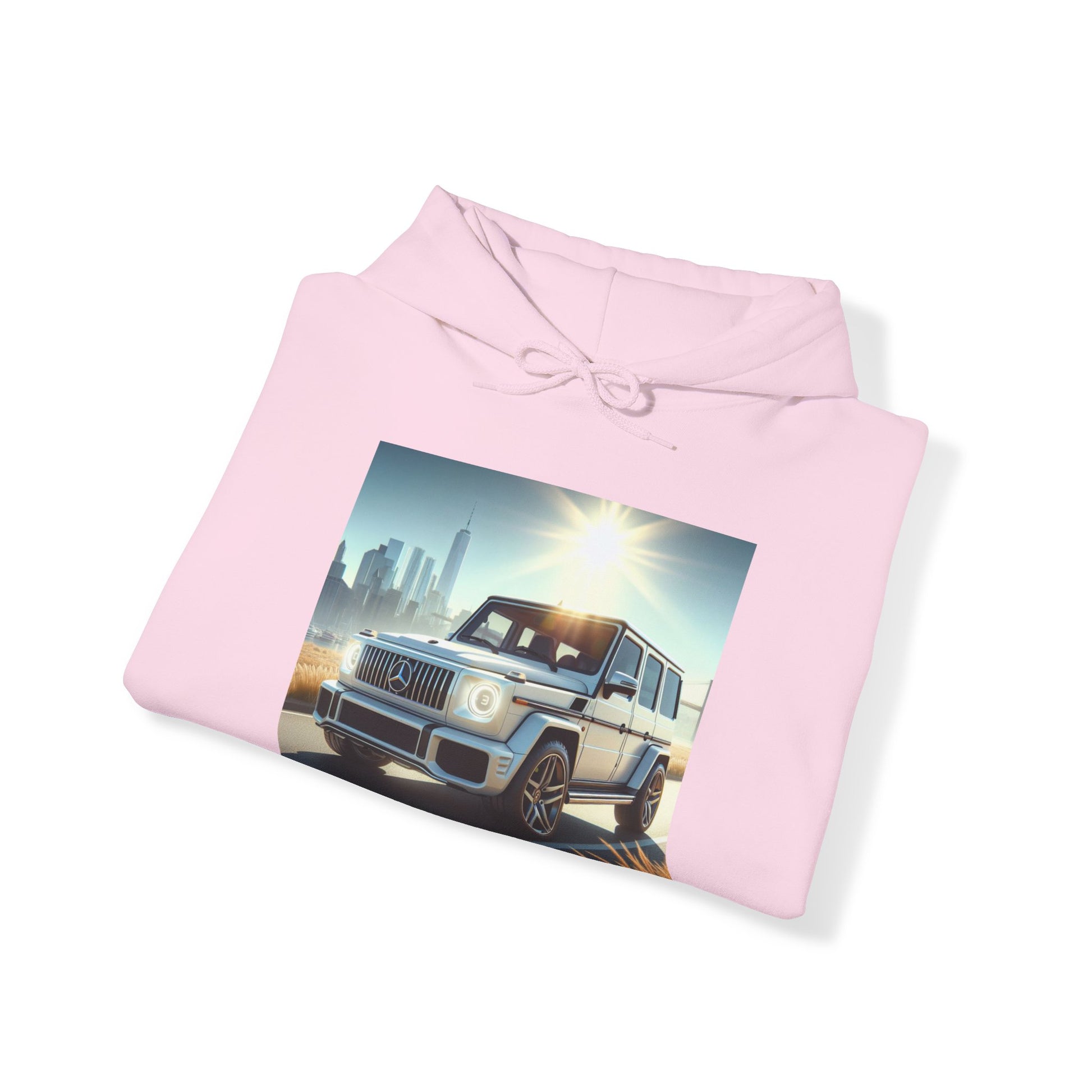 White G-Wagon Hoodie Hoodie Printify