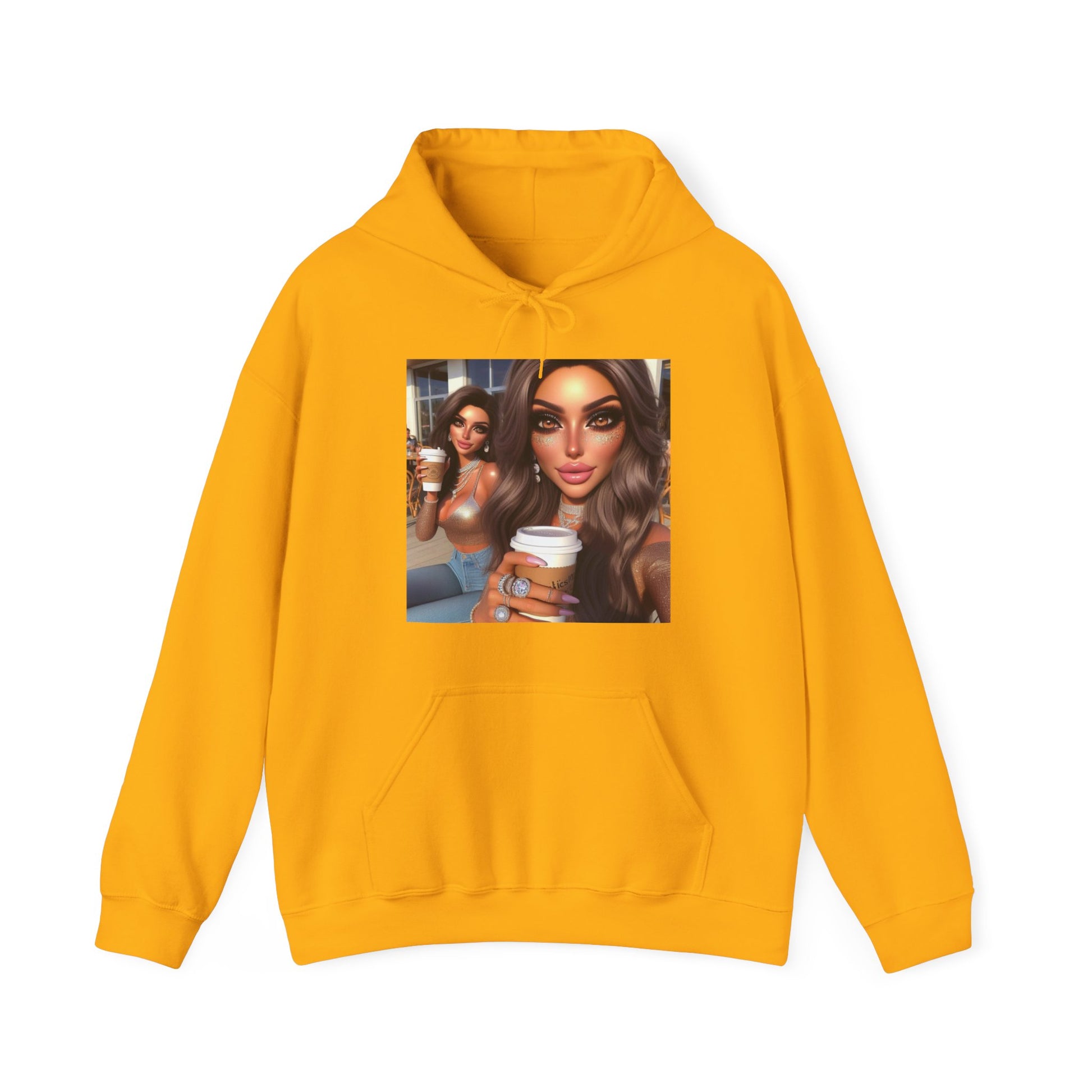 Coffee Baddies Hoodie Hoodie Printify Gold S