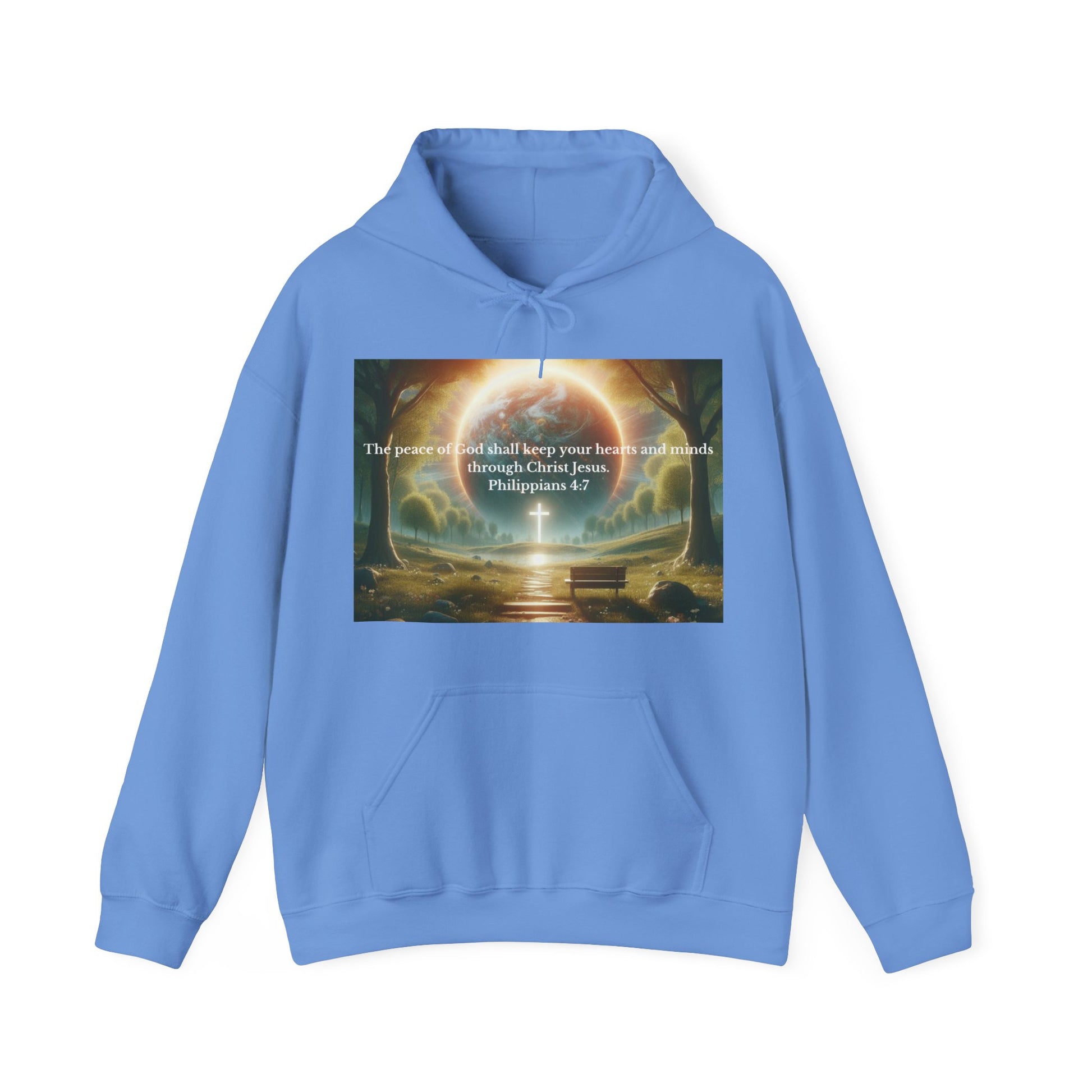 Philippians 4:7 Hoodie Hoodie Printify Carolina Blue S