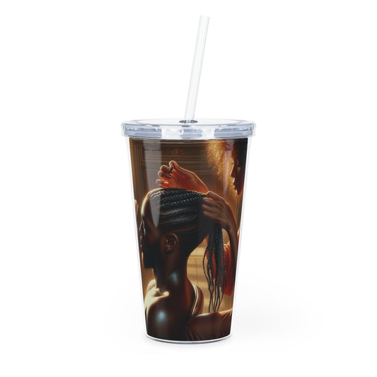 Braid My Hair Tumbler with Straw Mug Printify 20oz Transparent