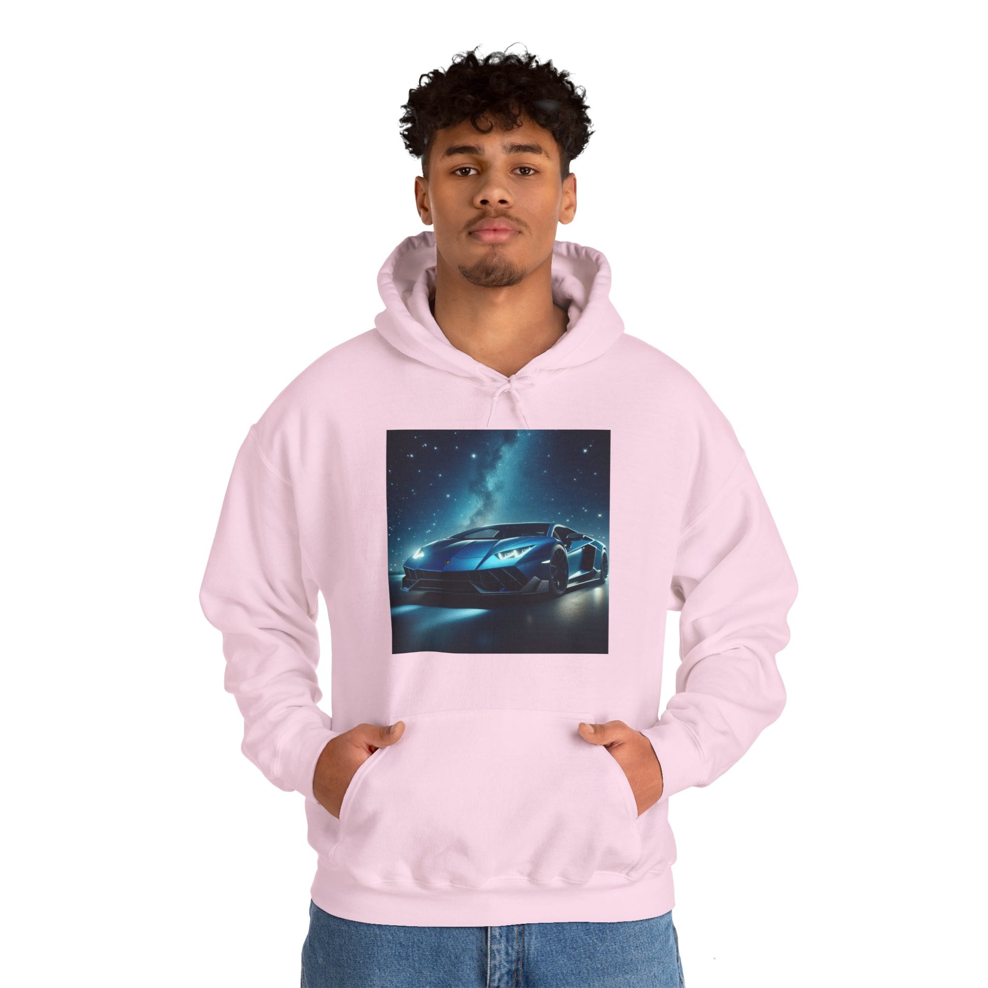 Blue Lamborghini Hoodie Hoodie Printify