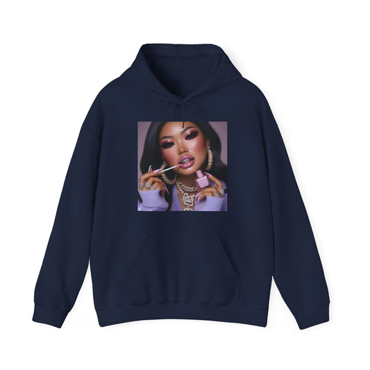 Gloss Up Hoodie Hoodie Printify Navy S