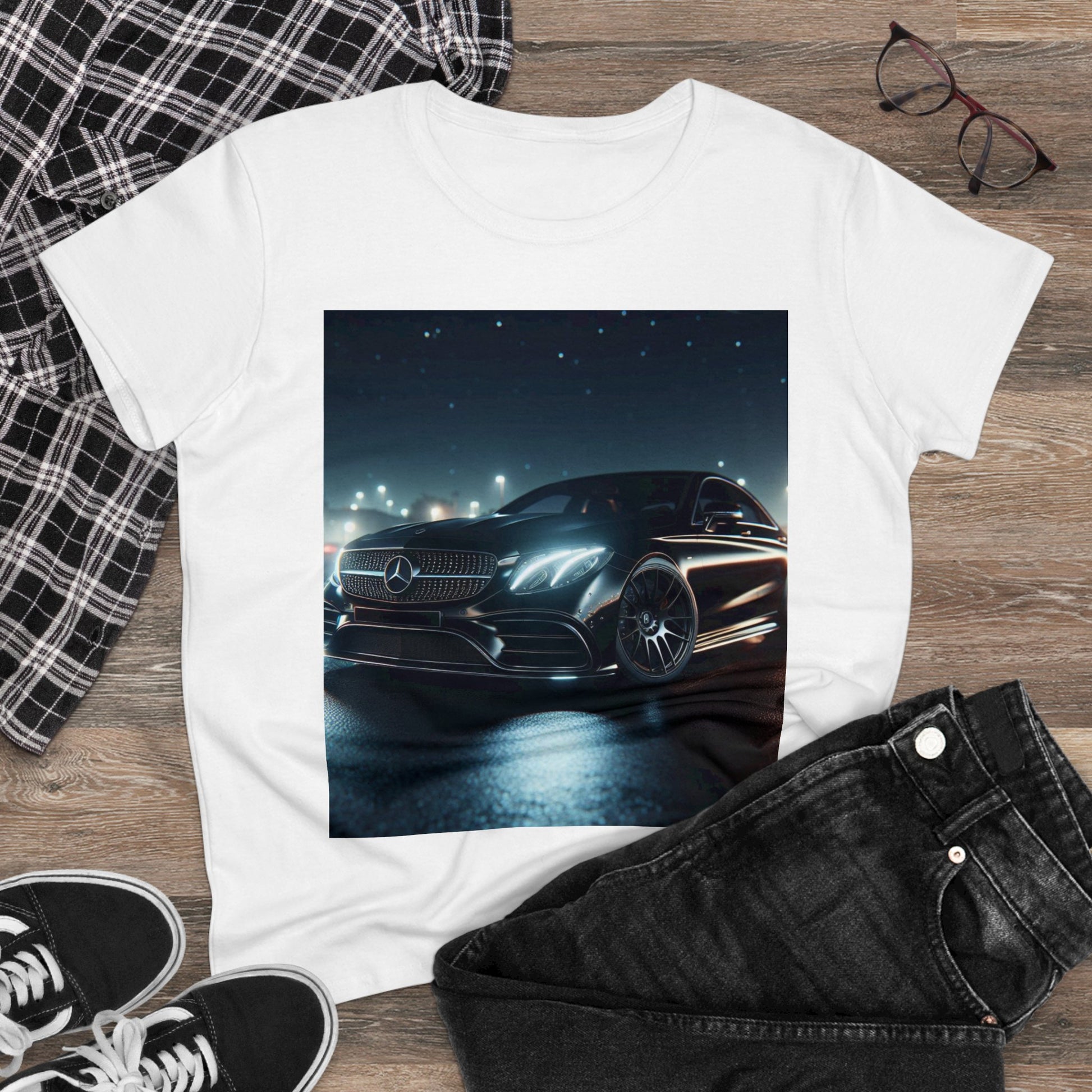 Black Mercedes T-Shirt T-Shirt Printify
