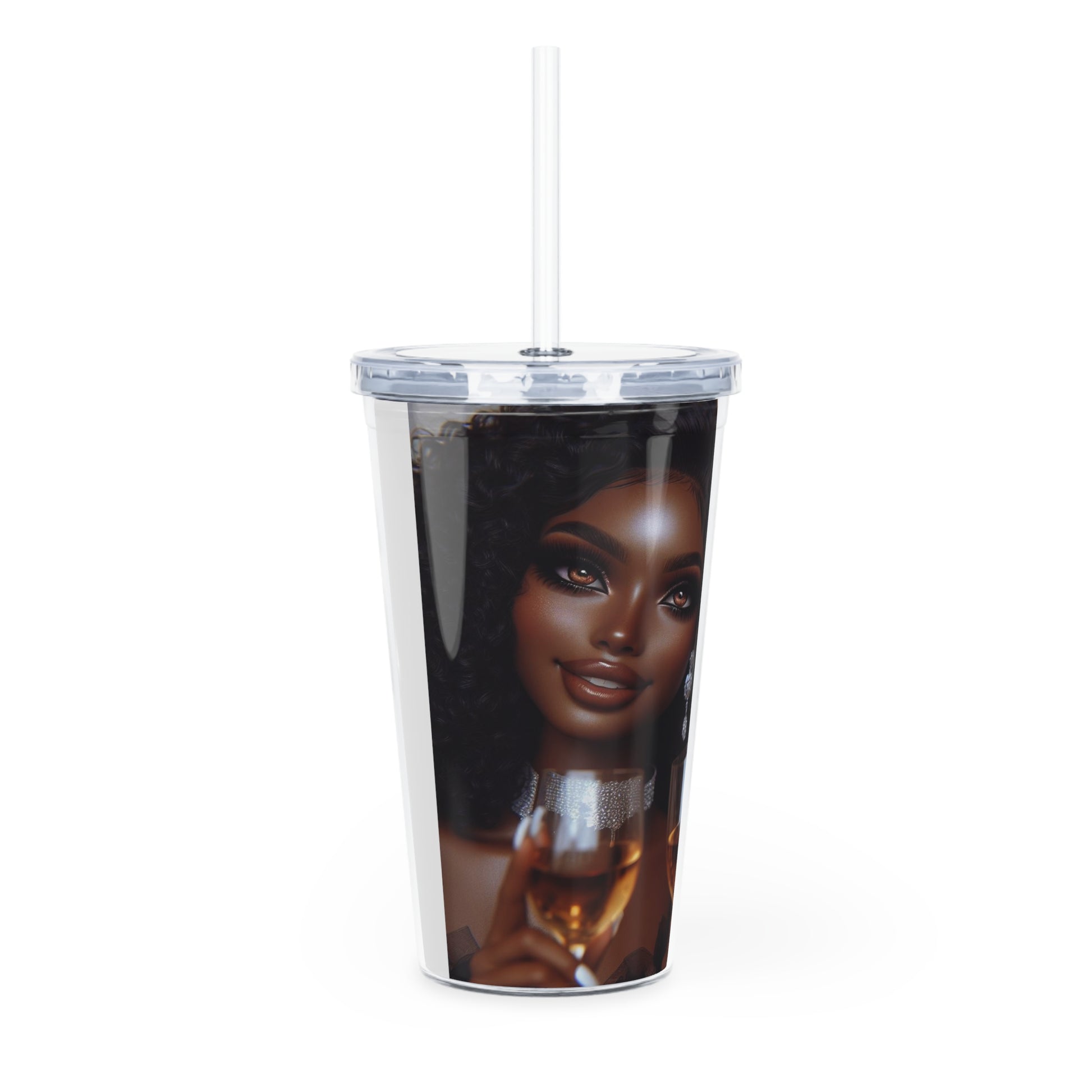 Cheers Tumbler with Straw Mug Printify