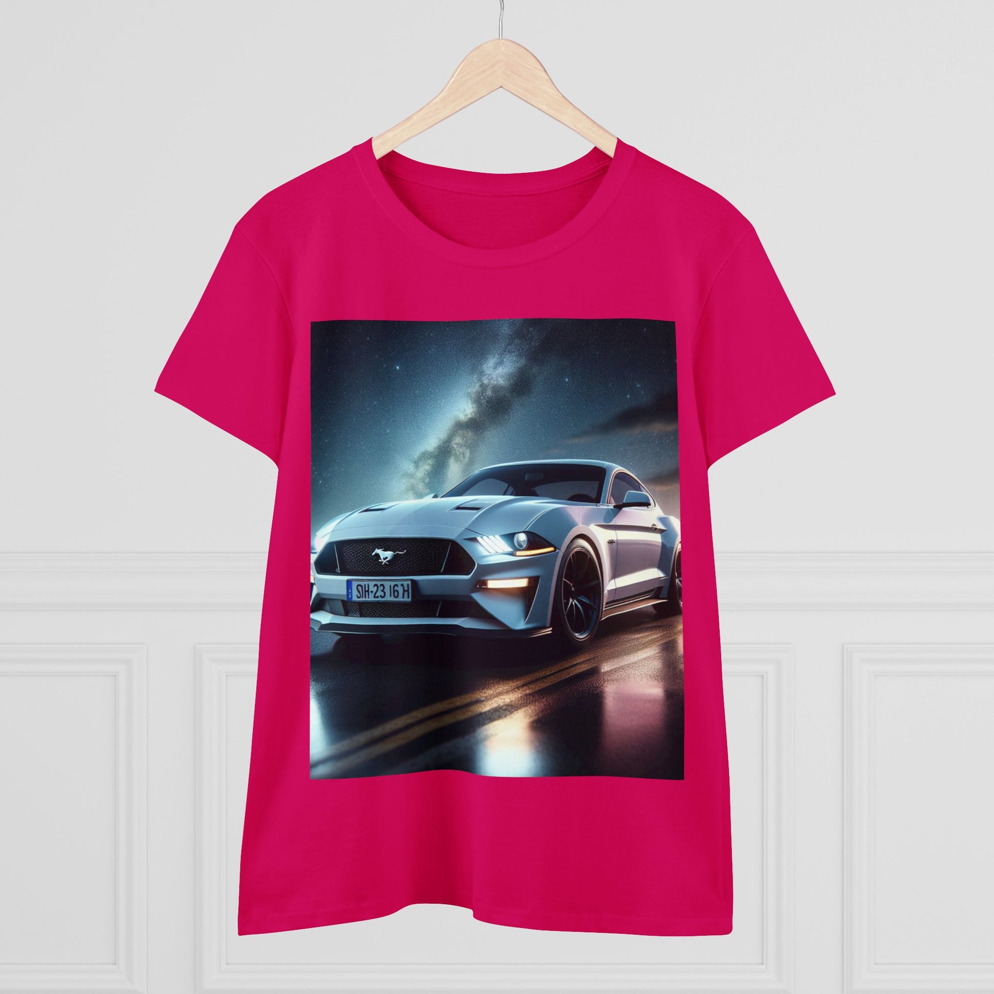 White Mustang T-Shirt T-Shirt Printify