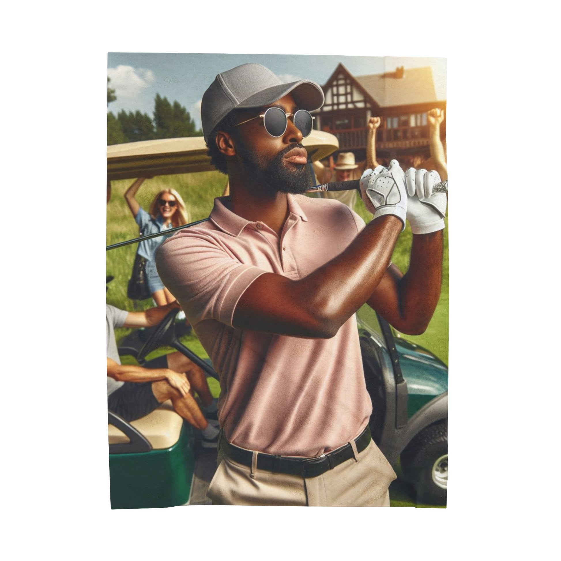 Golf Tournament Plush Blanket All Over Prints Printify 60" × 80"