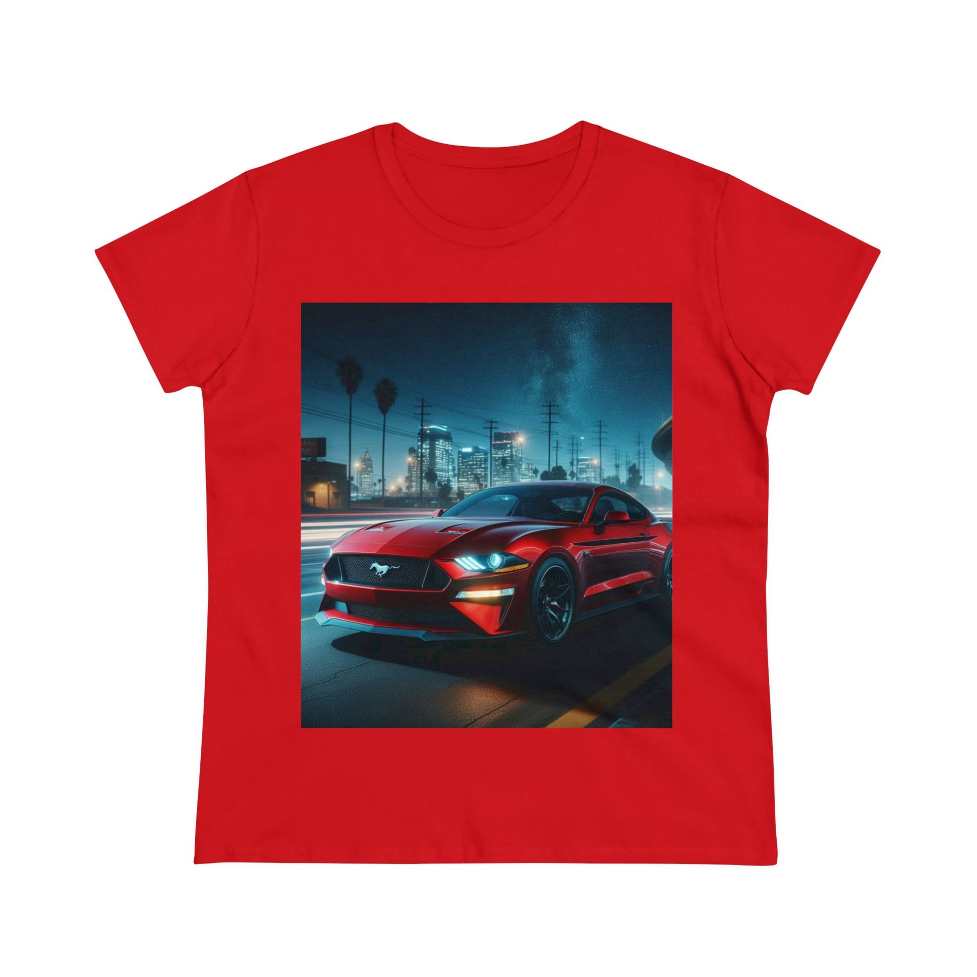 Red Mustang T-Shirt T-Shirt Printify Red S