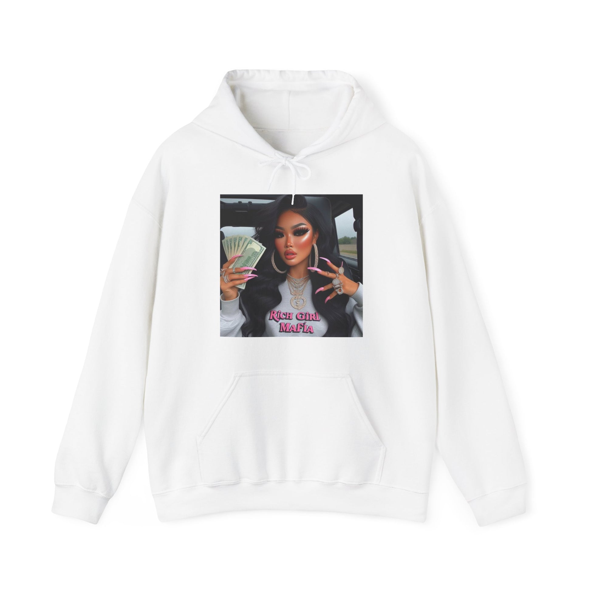 Rich Girl Mafia Hoodie Hoodie Printify White S