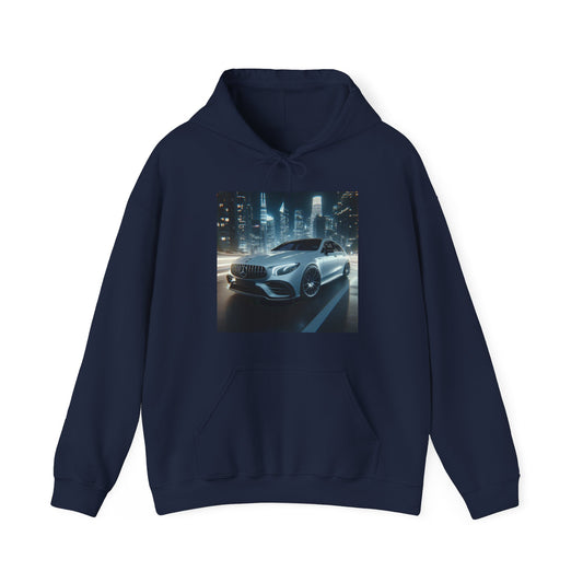 White Mercedes Hoodie Hoodie Printify Navy S