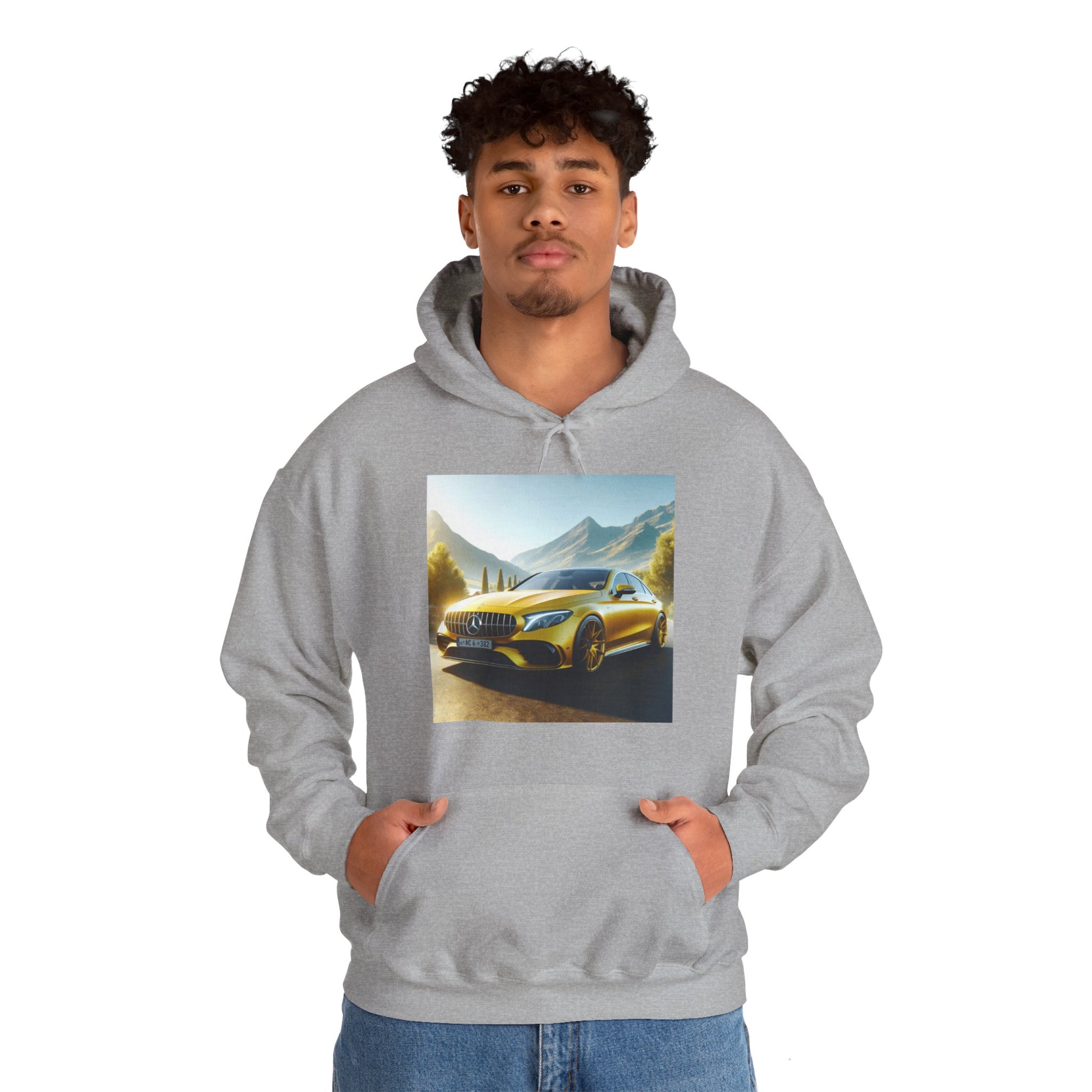 Yellow Mercedes Hoodie Hoodie Printify