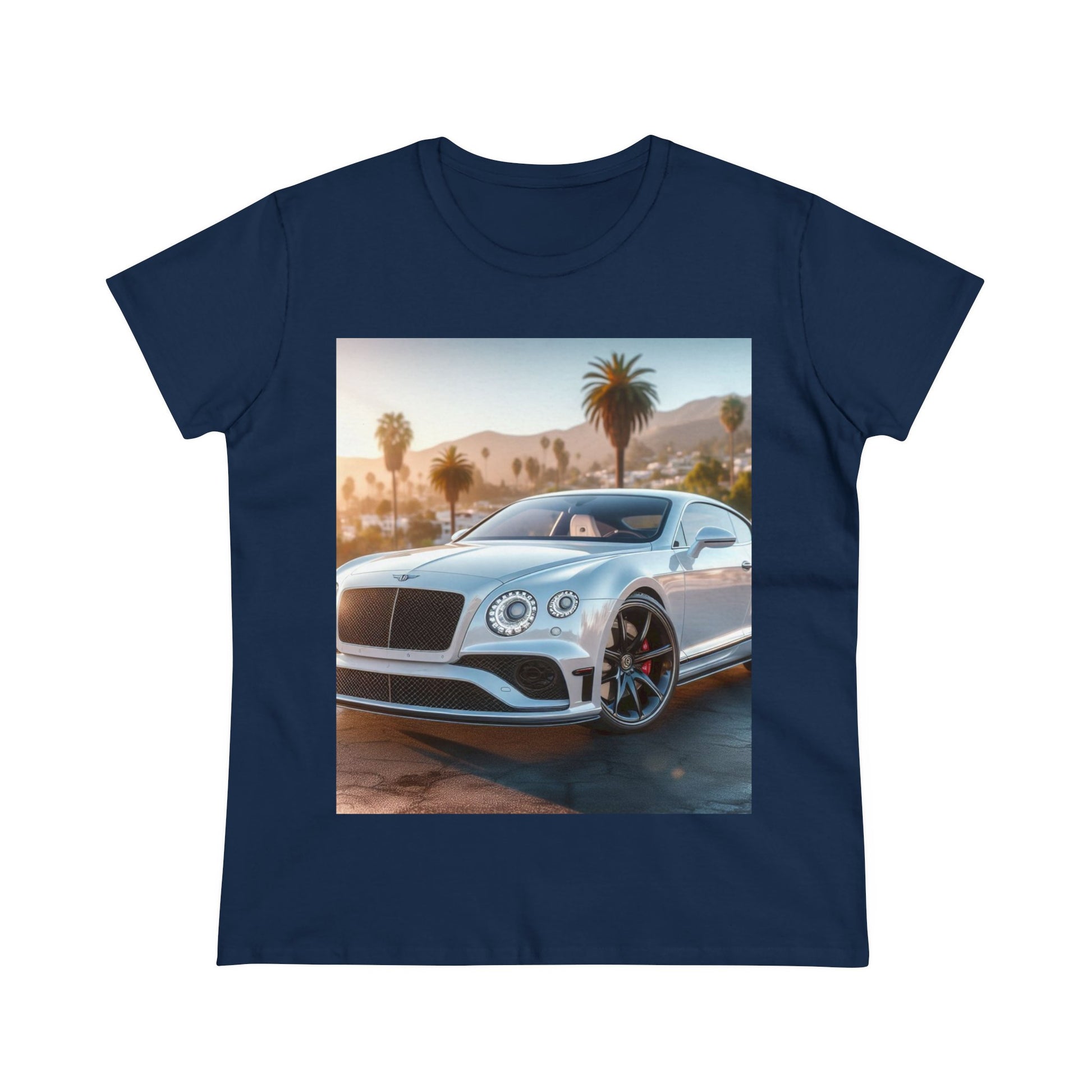 Silver Bentley T-Shirt T-Shirt Printify Navy S
